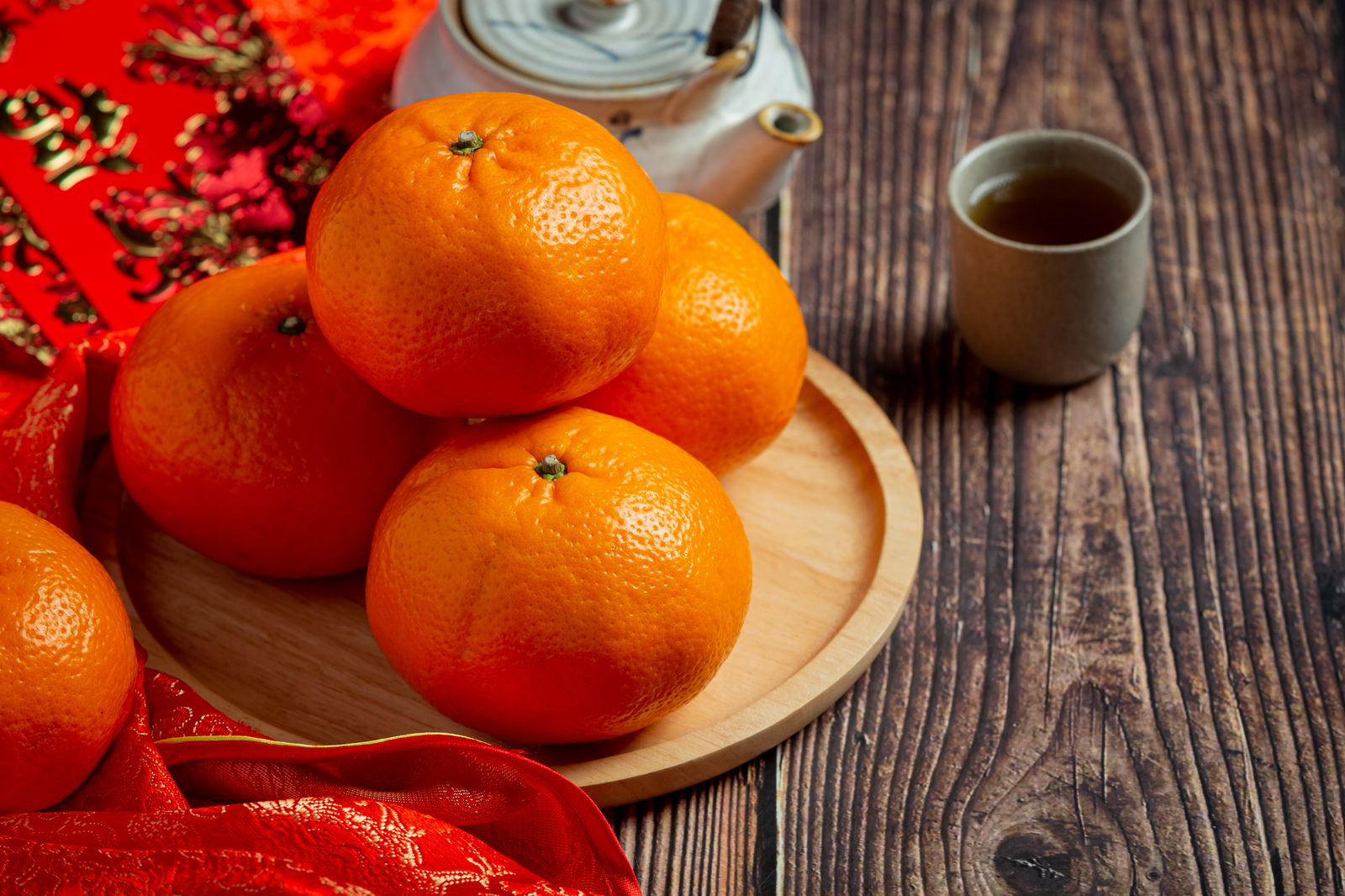 Mandarinen an Neujahr in China