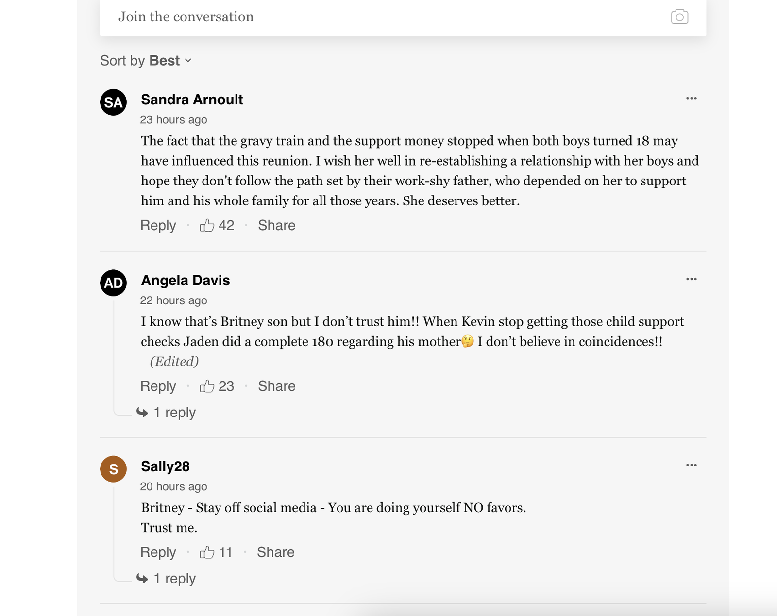 Britney Spears - Kommentarfeld PageSix