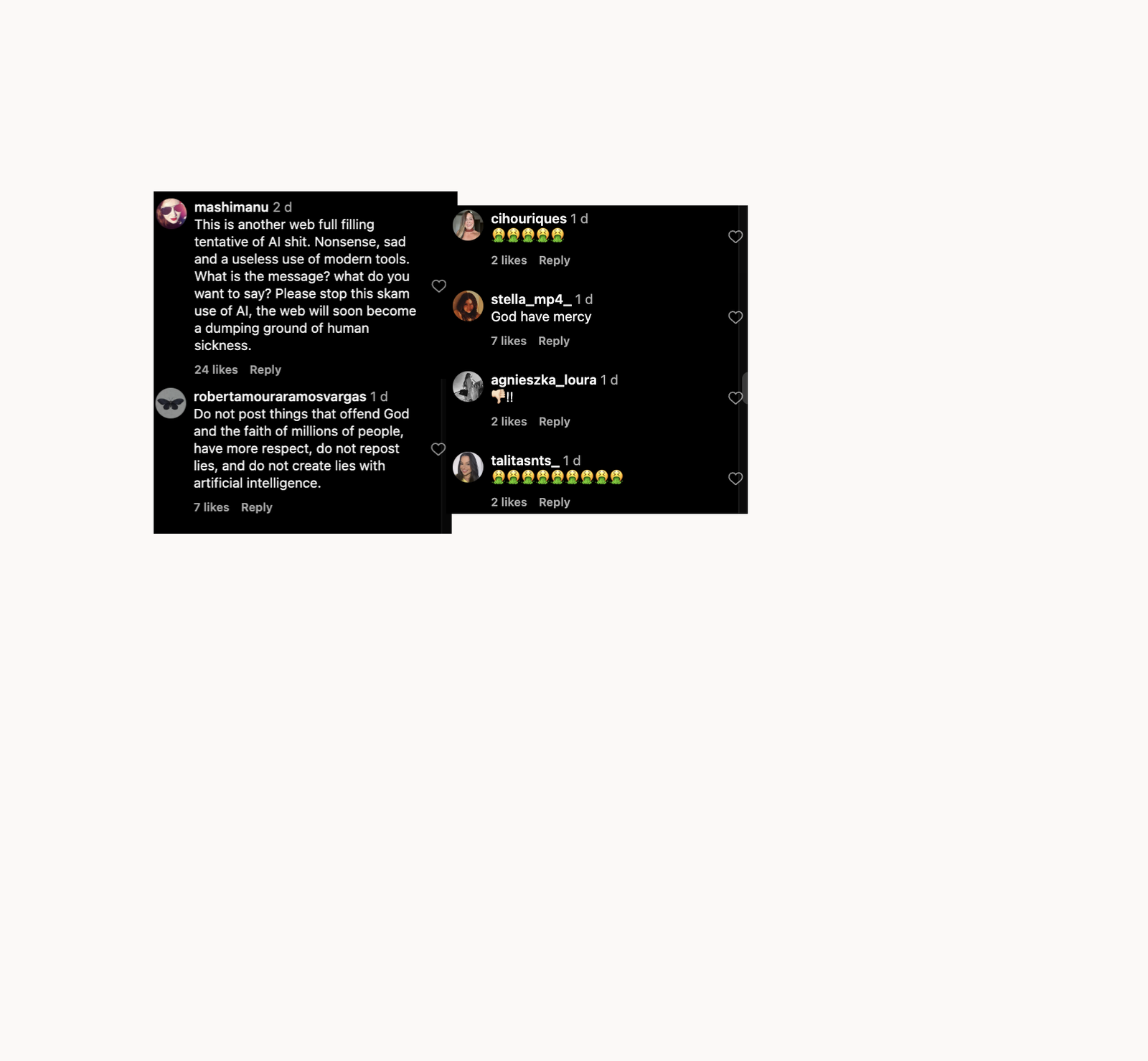 Madonna x Papst - Kommentarfeld