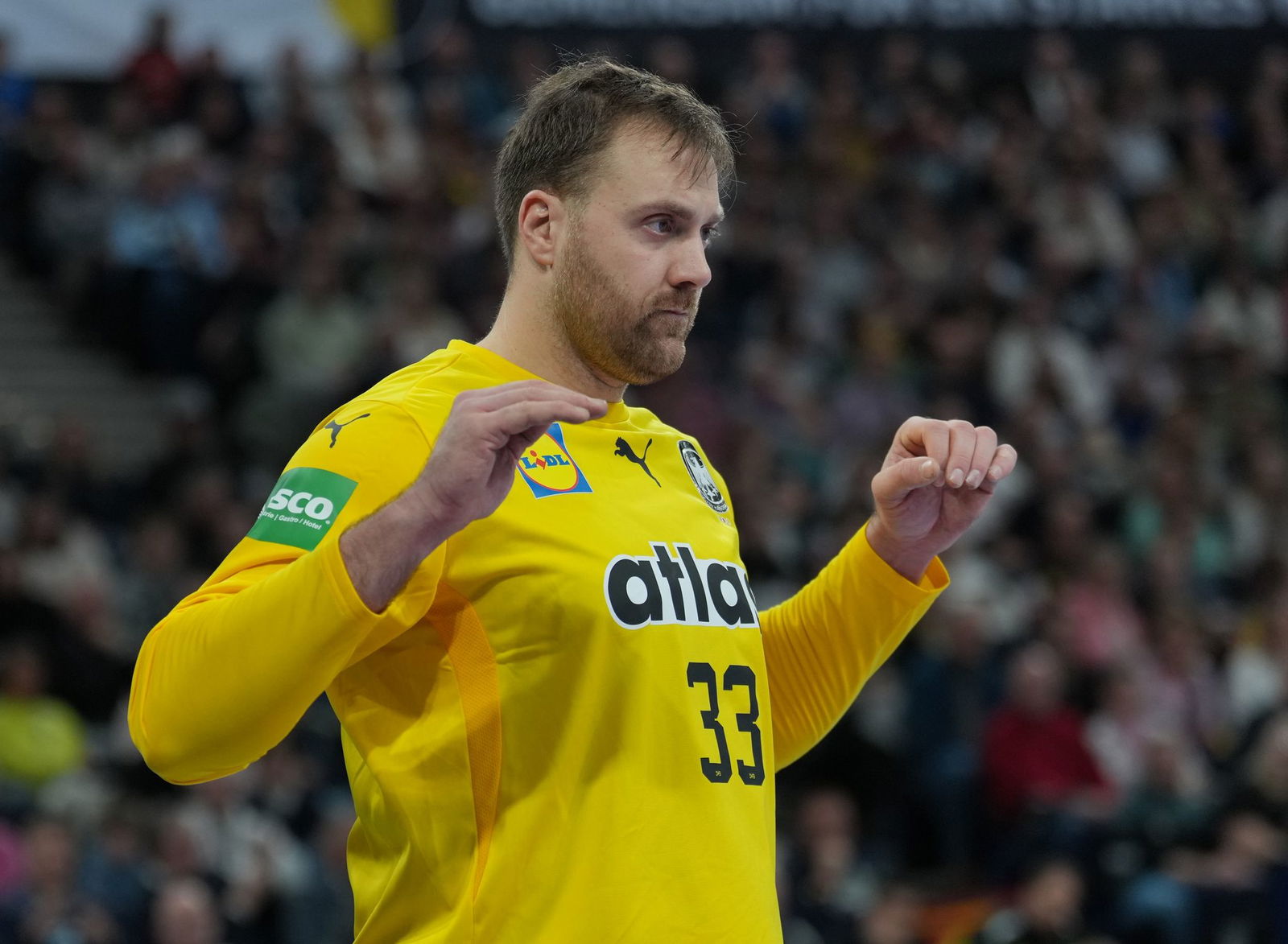 Für Andreas Wolff ist es das erste Turnier als Vater. 