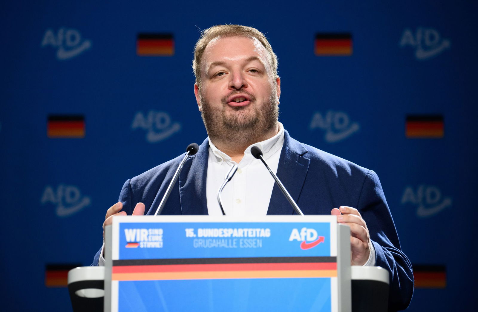 Der Parlamentarische Geschäftsführer der AfD-Landtagsfraktion in Rheinland-Pfalz, Damian Lohr, reist zur Amtseinführung von Donald Trump in die USA. (Archivbild)