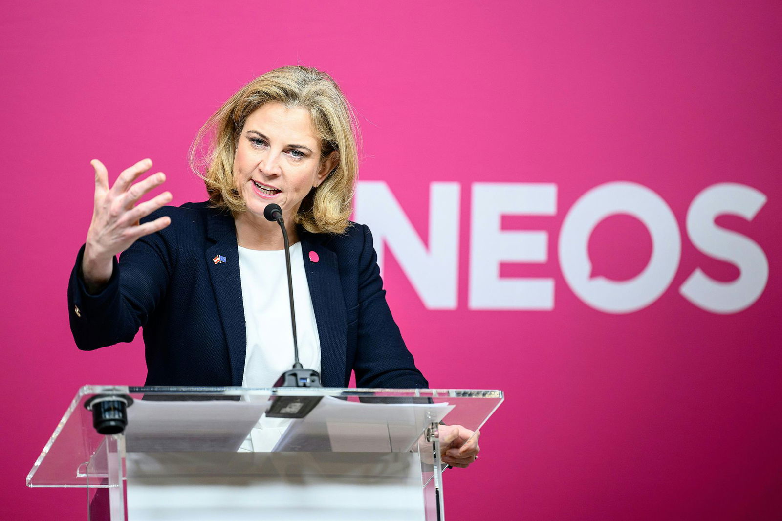 Neos-Parteichefin Beate Meinl-Reisinger vermisste in den Koalitionsgesprächen den notwendigen Reformwillen.