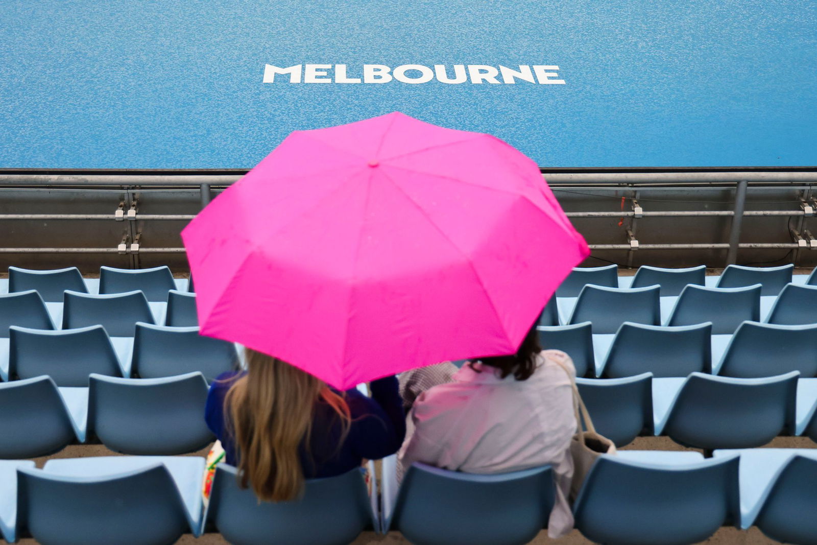 Schon am ersten Tag der Australian Open gab es eine lange Regenunterbrechung.