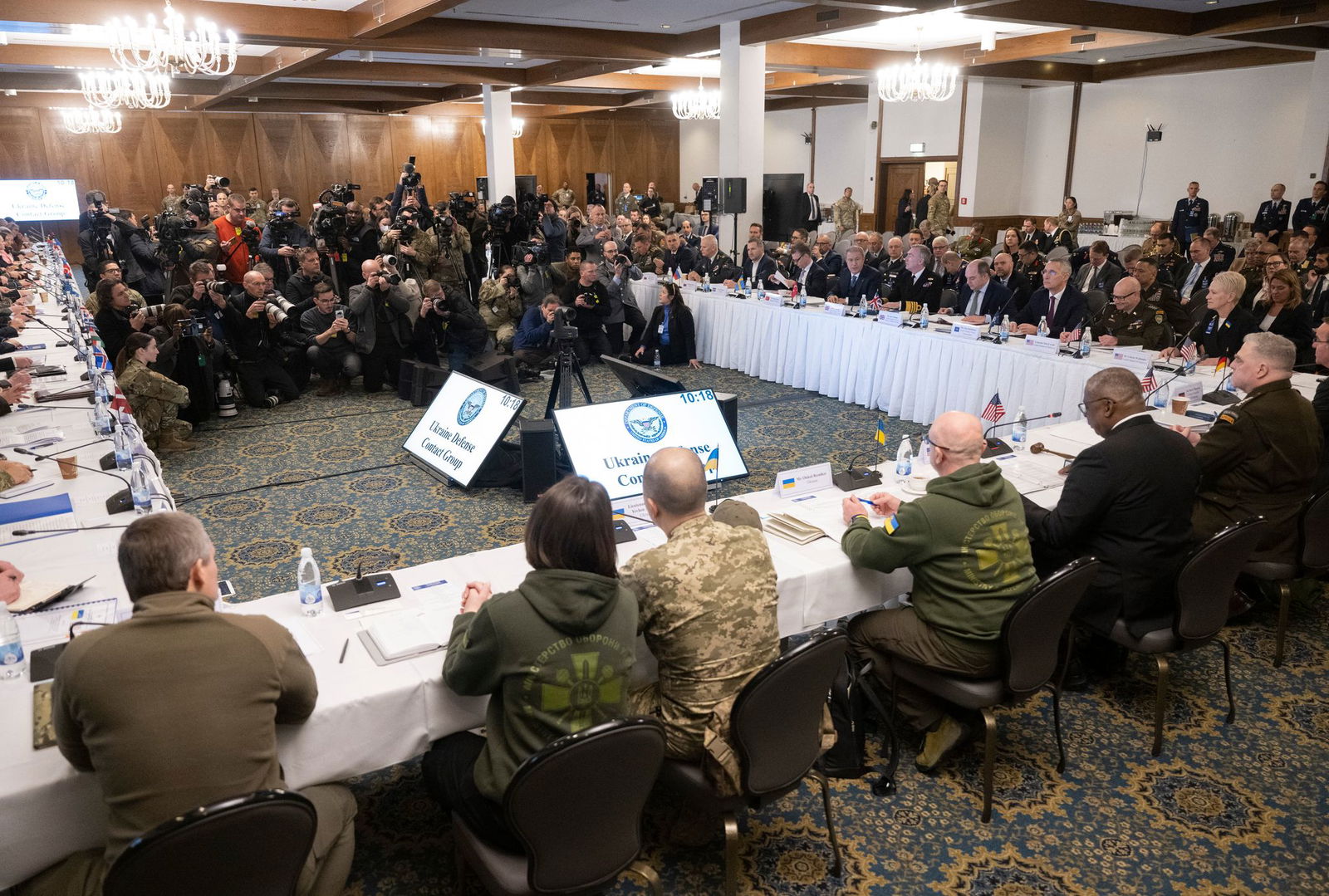 Die Ramstein-Konferenz findet im Saal des Offiziersclubs statt. (Archivbild)