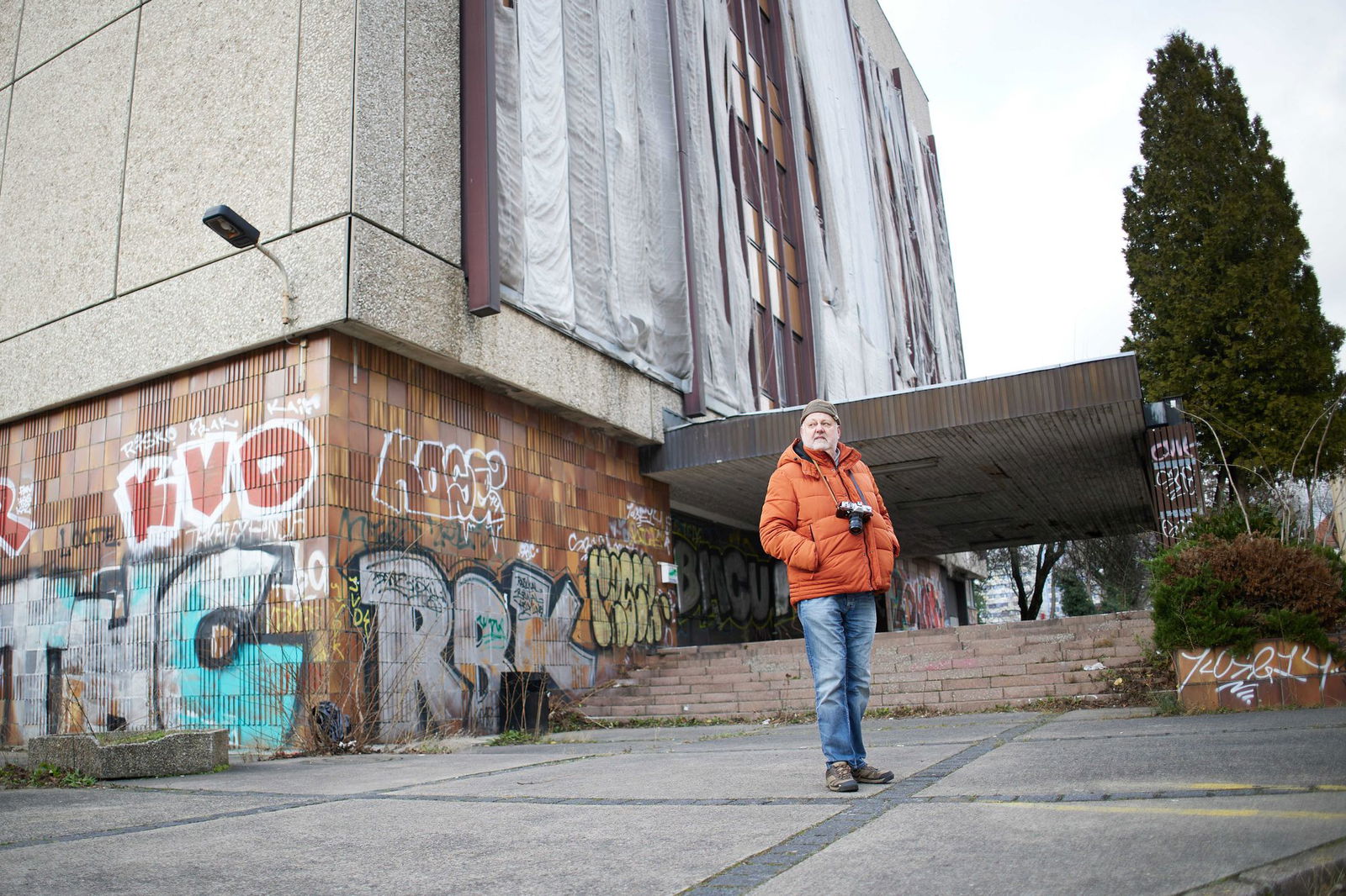 Das Haus 18, in das damals Demonstranten eindrangen, ist heute eine Ruine.