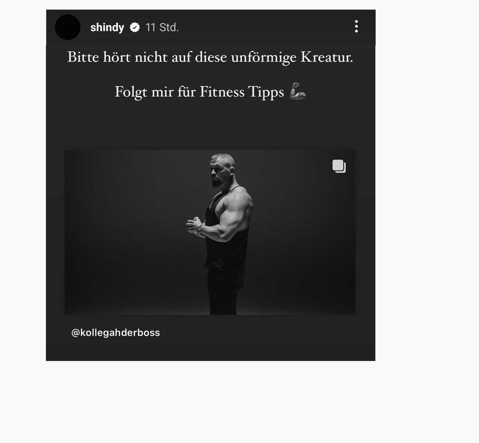 Shindy VS Kollegah - Instagram