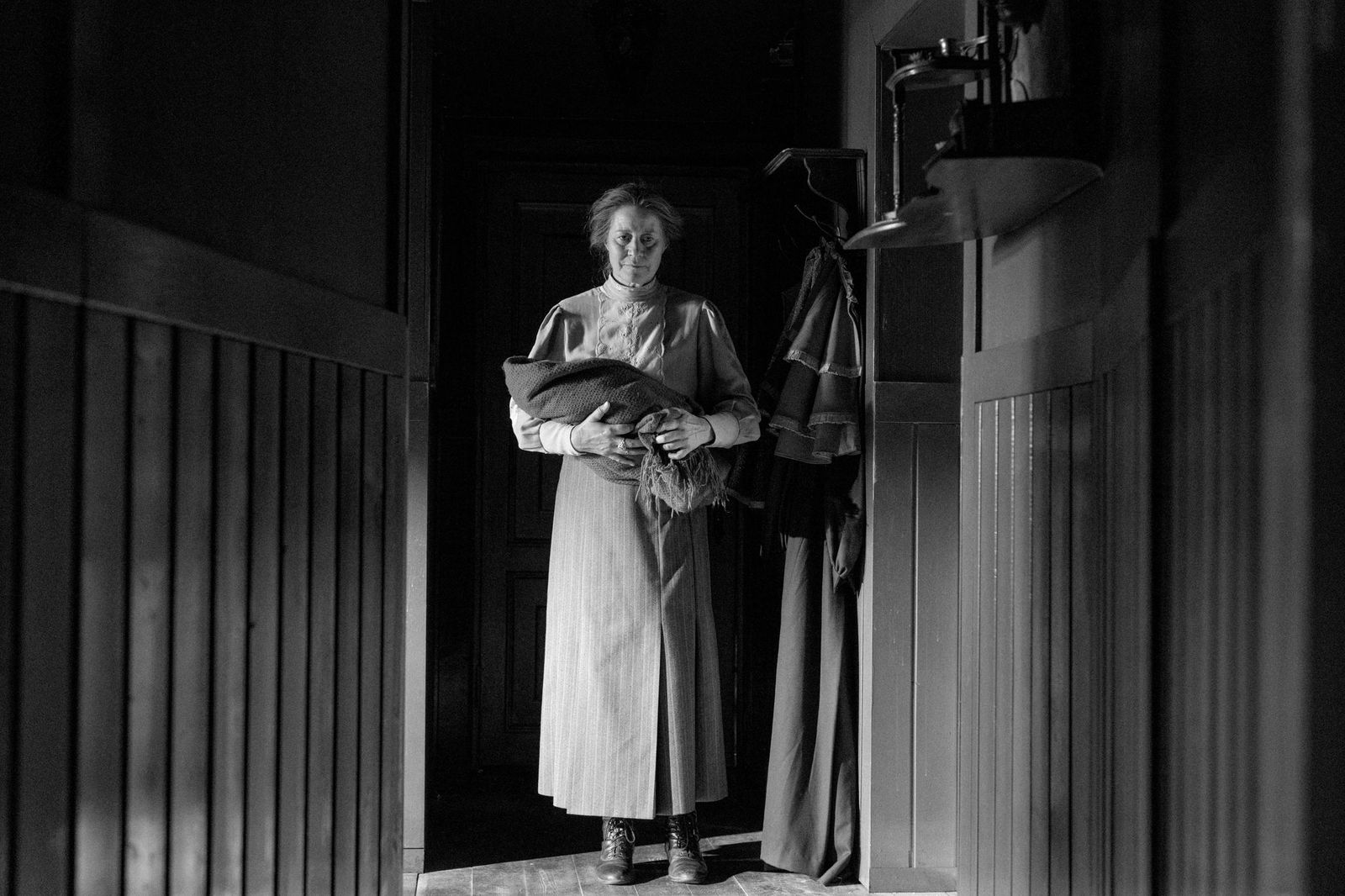 Trine Dyrholm in einer Filmszene. 