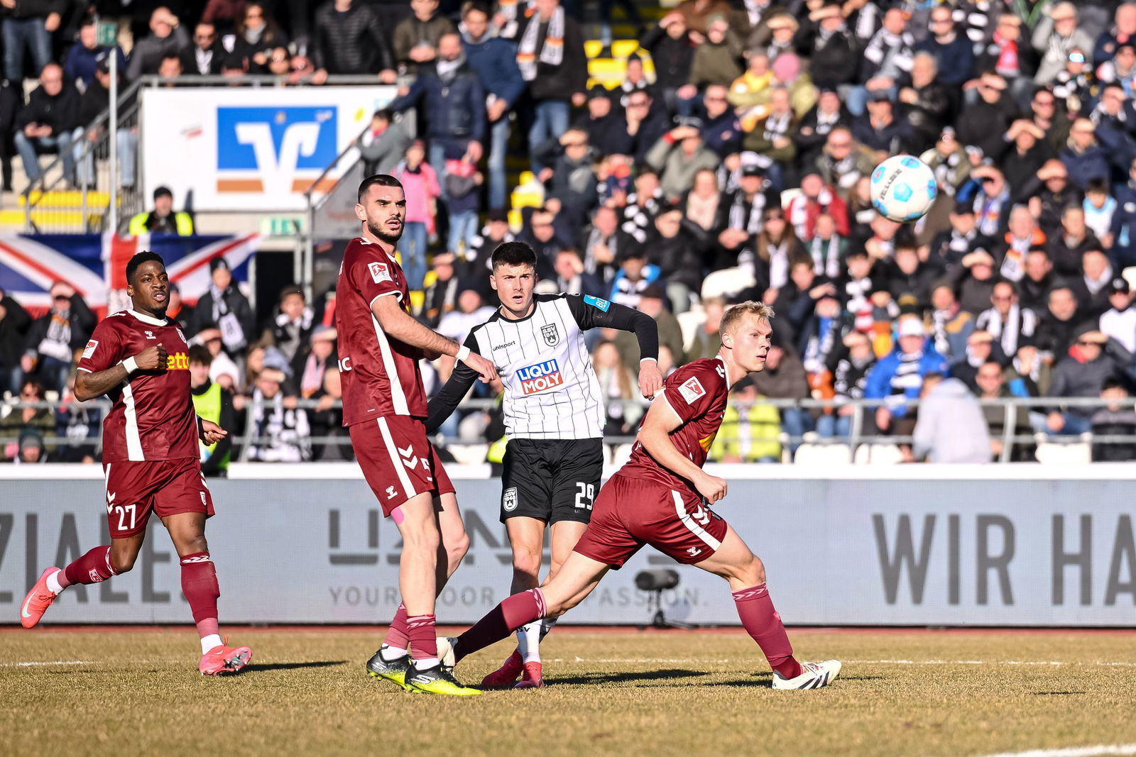 Hattrick perfekt: Ulms Telalović trifft zum 3:0 gegen Regensburg.