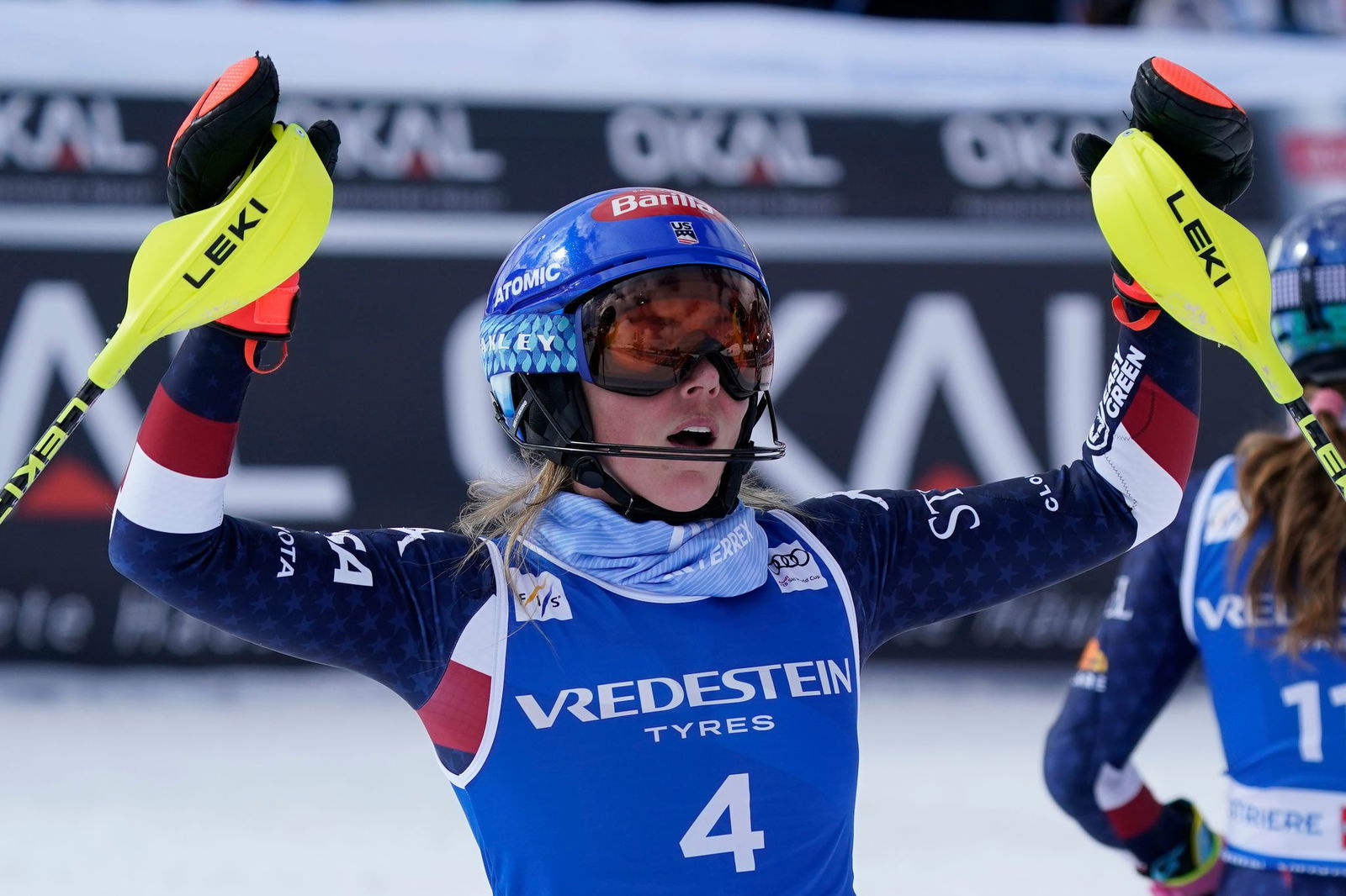 100 Weltcup-Siege: Mikaela Shiffrin konnte es zunächst selbst kaum glauben.
