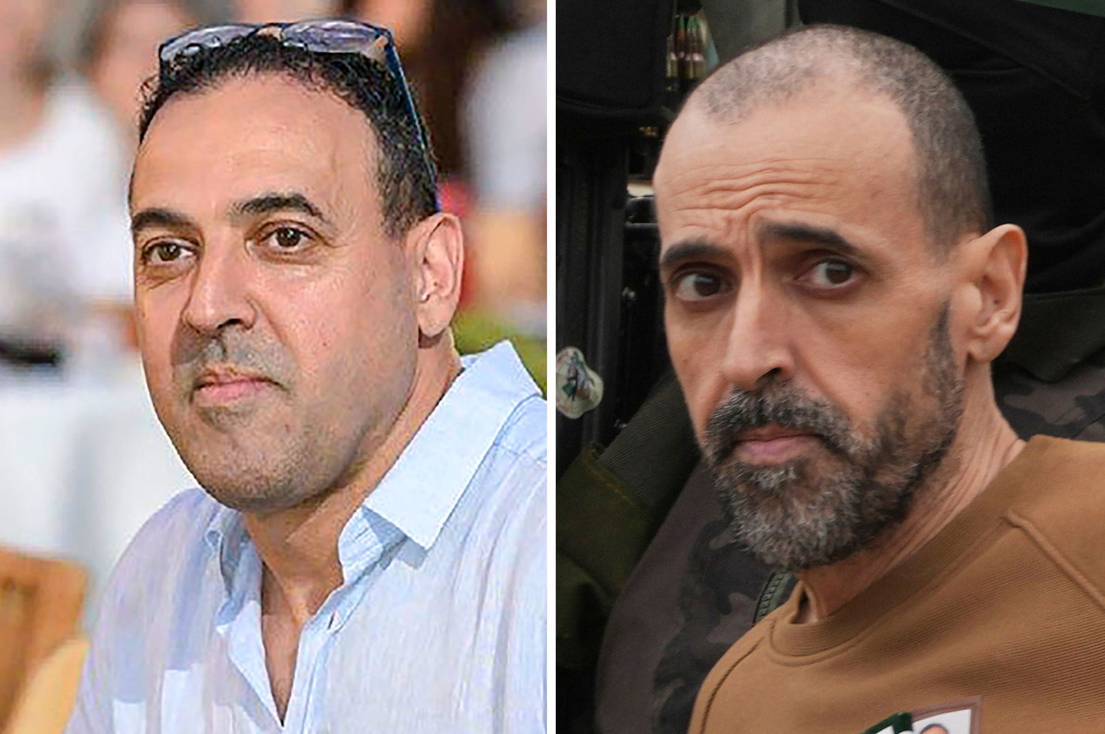 Eli Scharabi auf einem undatierten Bild vor der Entführung und bei seiner Freilassung aus der Geiselhaft.