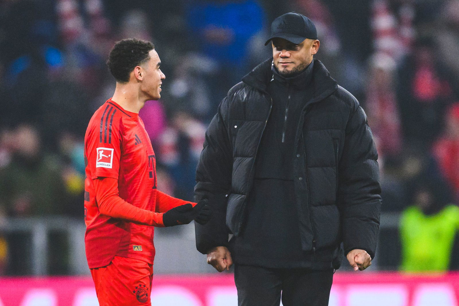 Wollen mit Bayern gegen Leverkusen gewinnen: Jamal Musiala und Vincent Kompany.