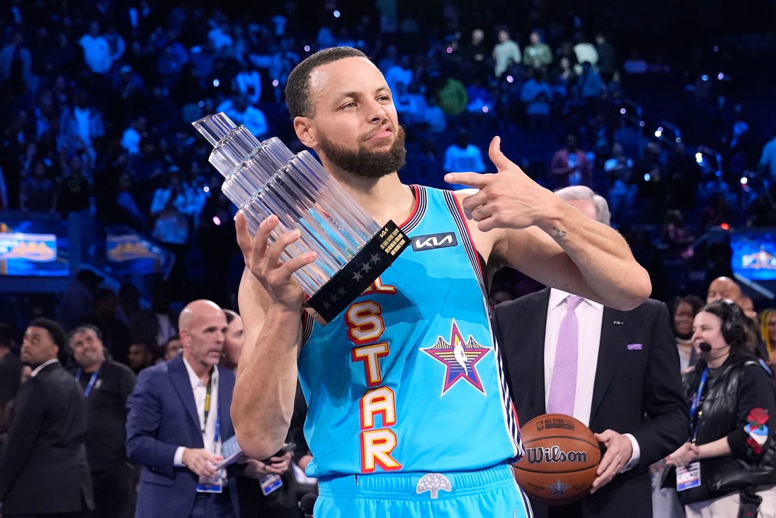 Stephen Curry wurde zum MVP des All-Star-Games gekürt.