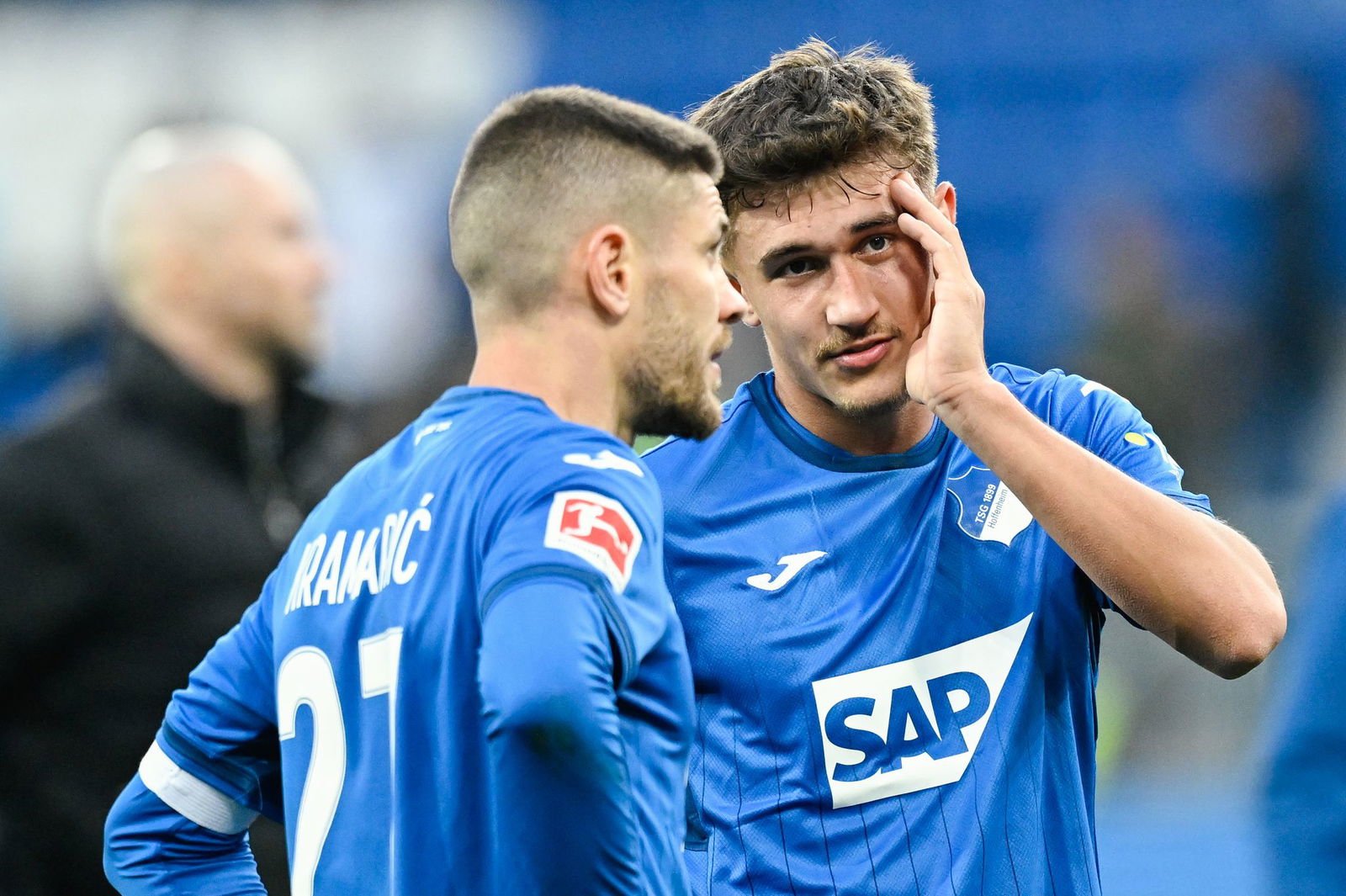 Ratlos: Hoffenheims Andrej Kramaric (li.) und Tom Bischof   