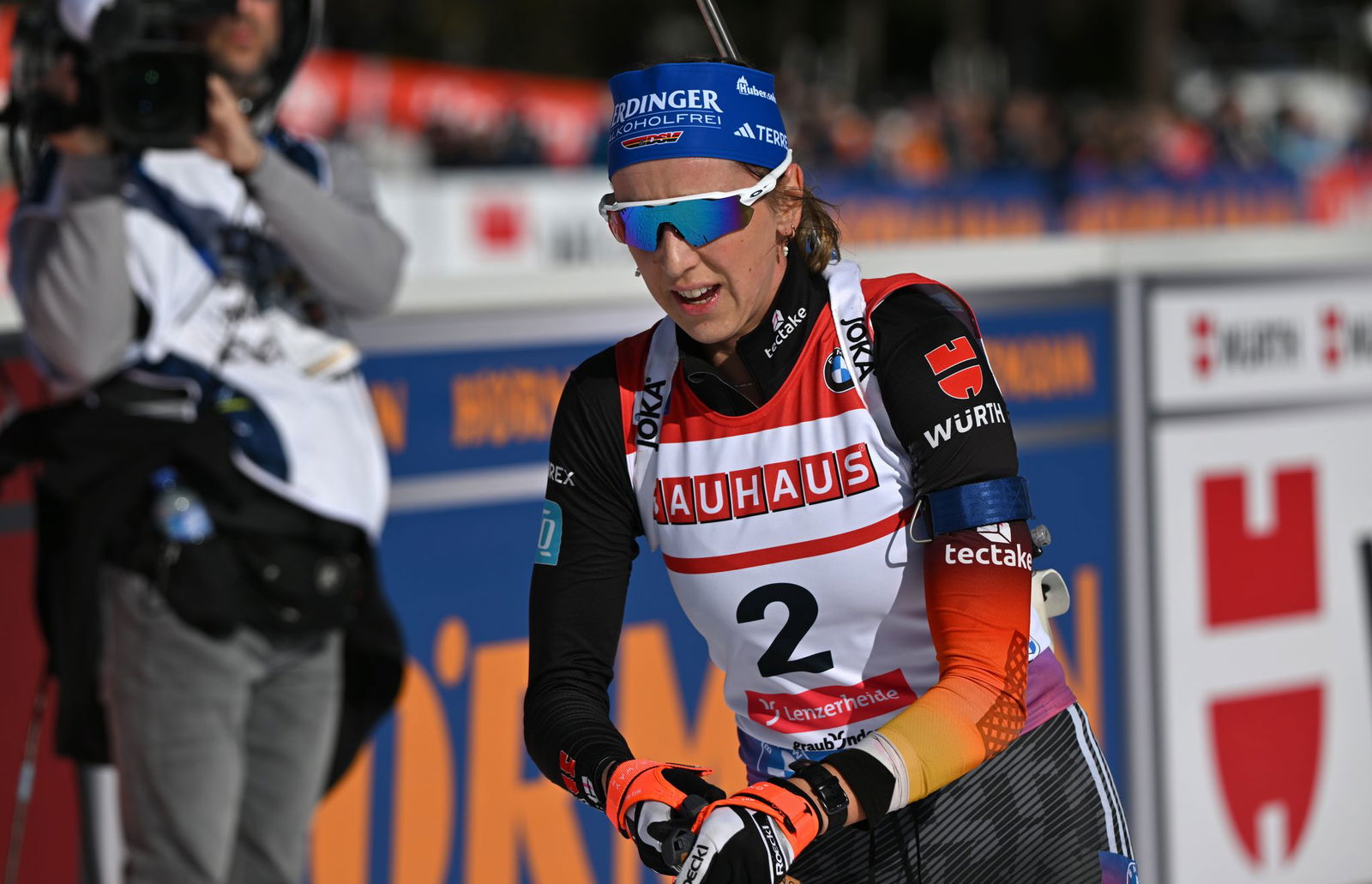 War nach ihrem letzten Rennen völlig am Ende: Franziska Preuß.