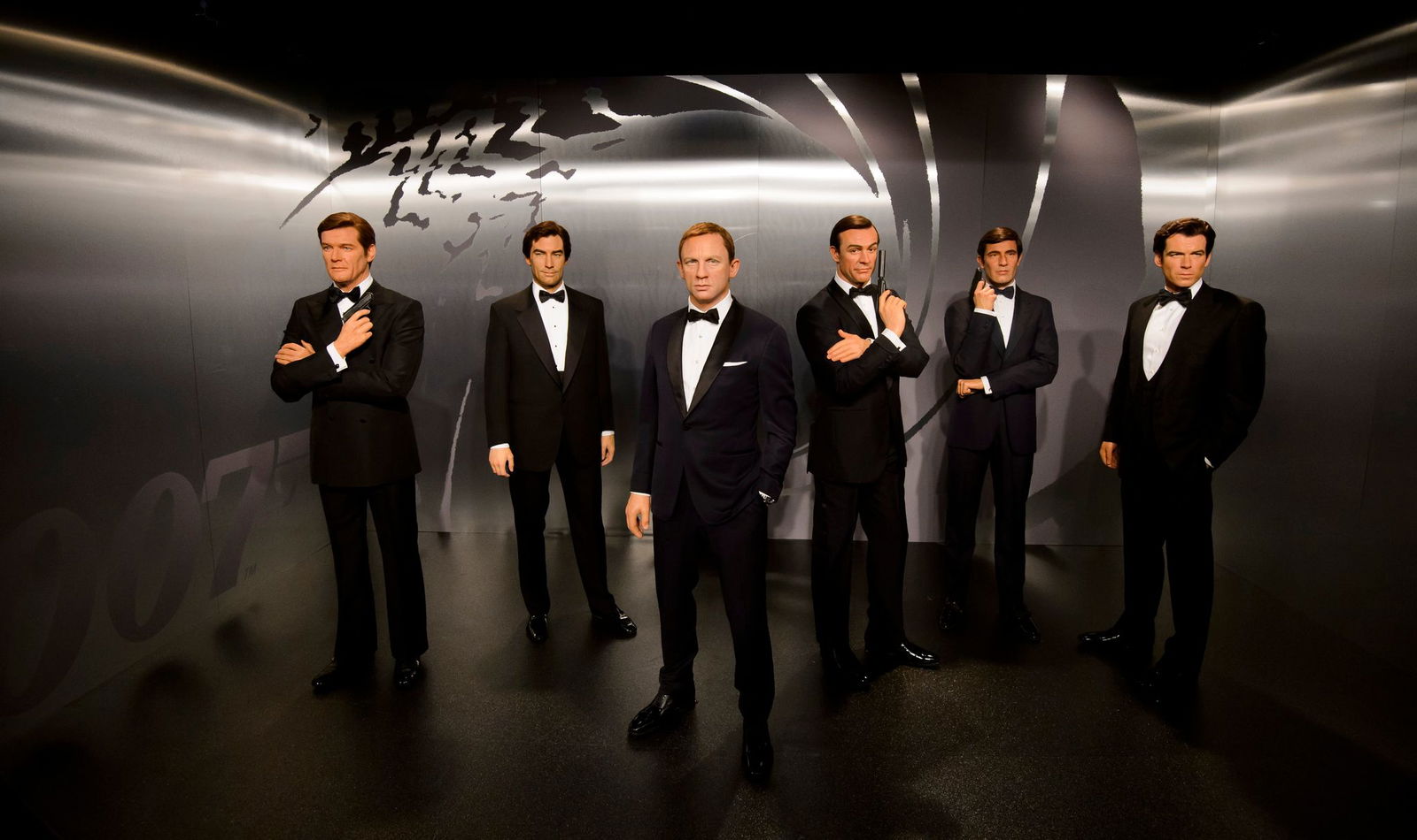 Sechs James-Bond-Darsteller (hier als Wachsfiguren bei Madame Tussauds in London) gab es bisher.