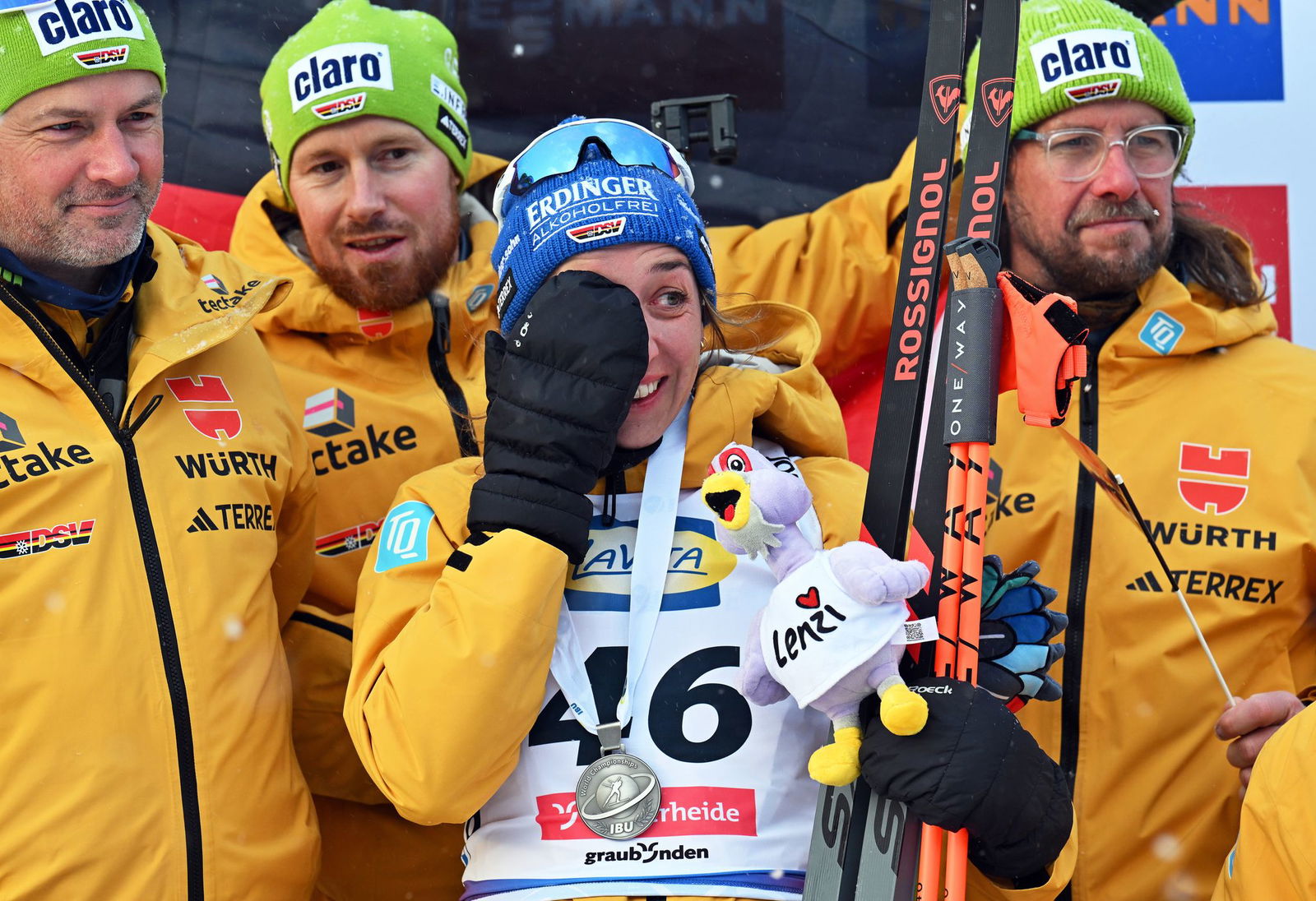 Nach der Siegerehrung wurde es emotional.