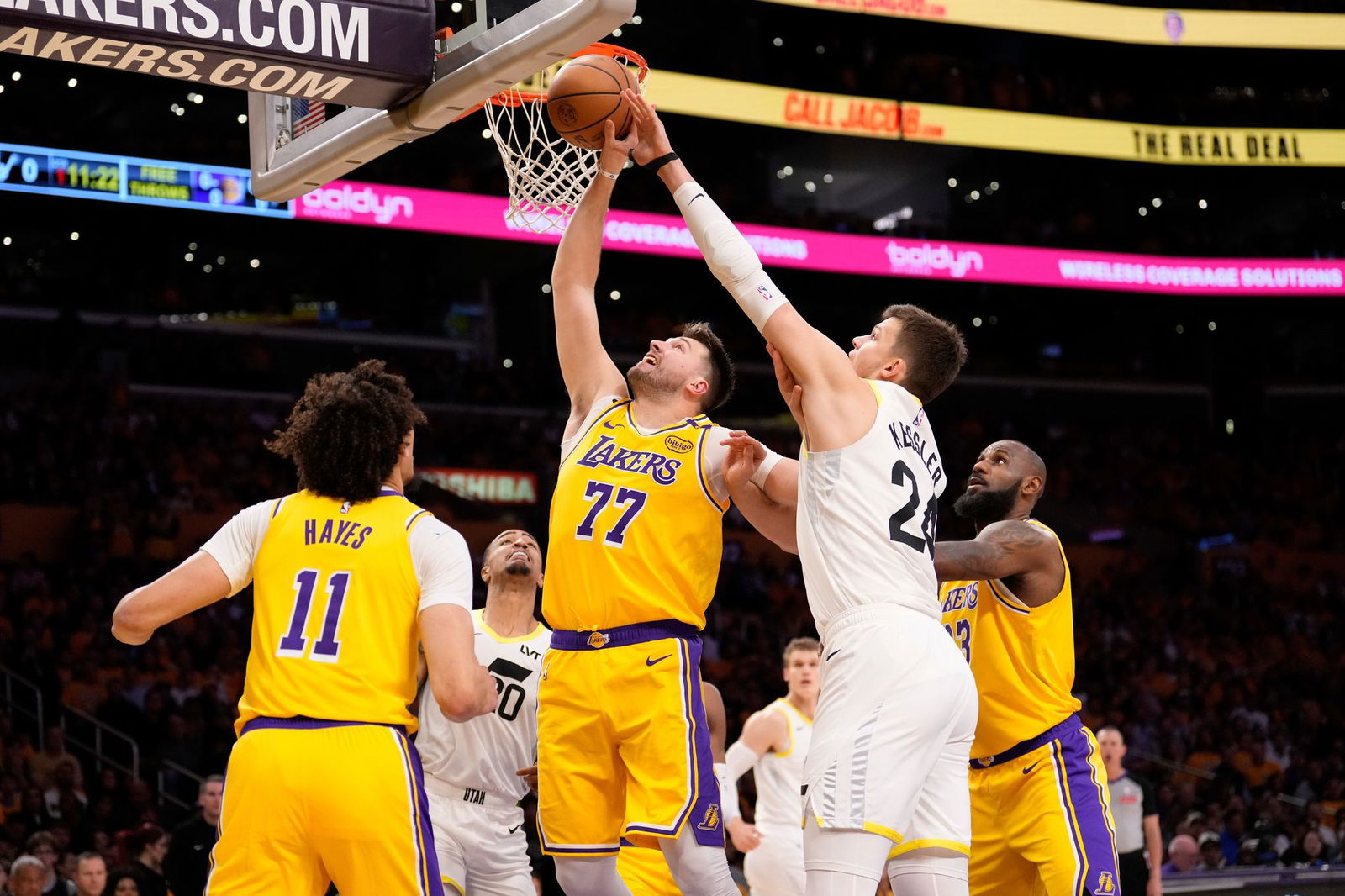Luka Doncic bei seinem Debüt für die Los Angeles Lakers. 