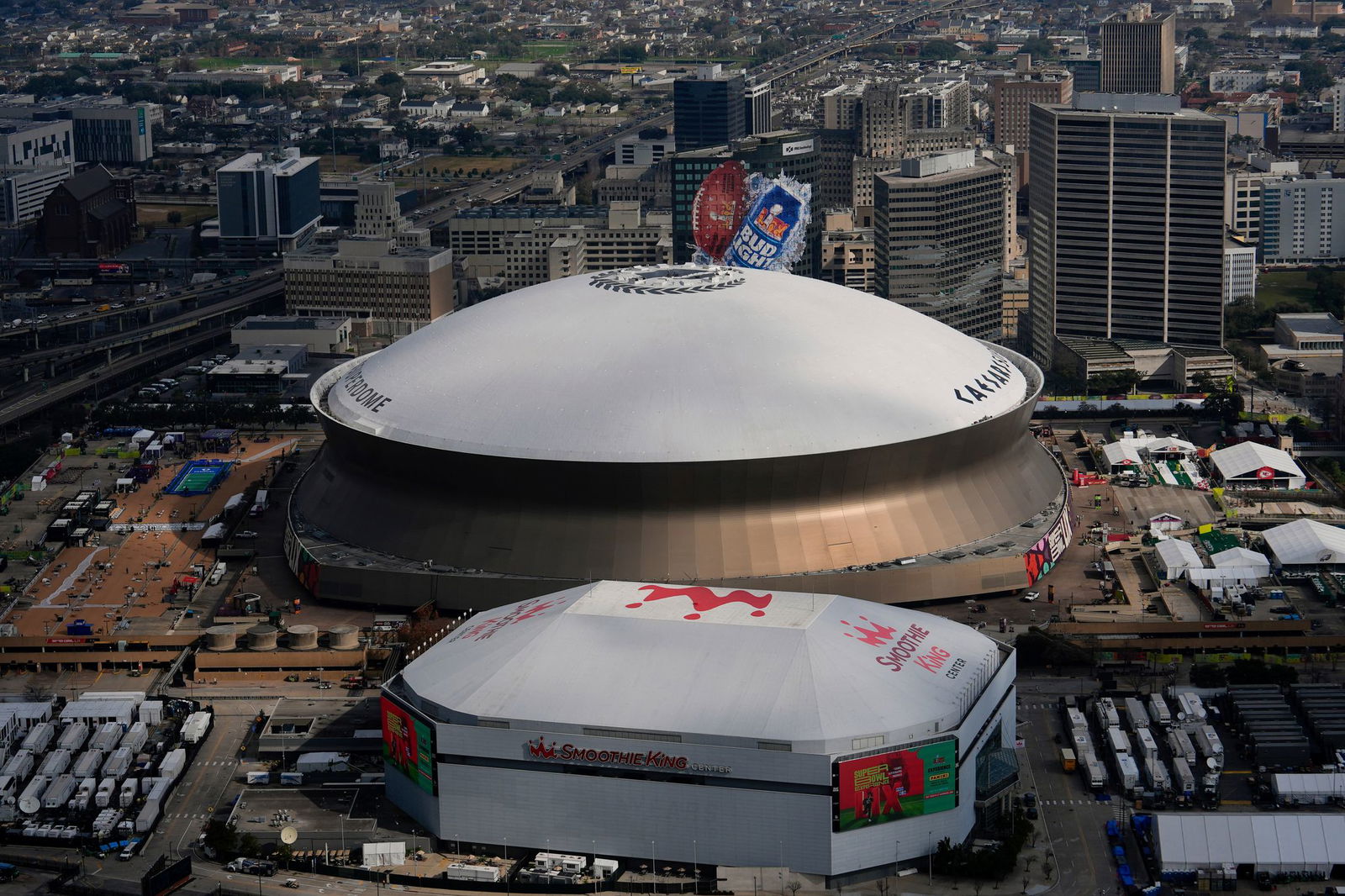 Der Superdome in Las Vegas ist schon zum achten Mal Austragungsort für einen Super Bowl