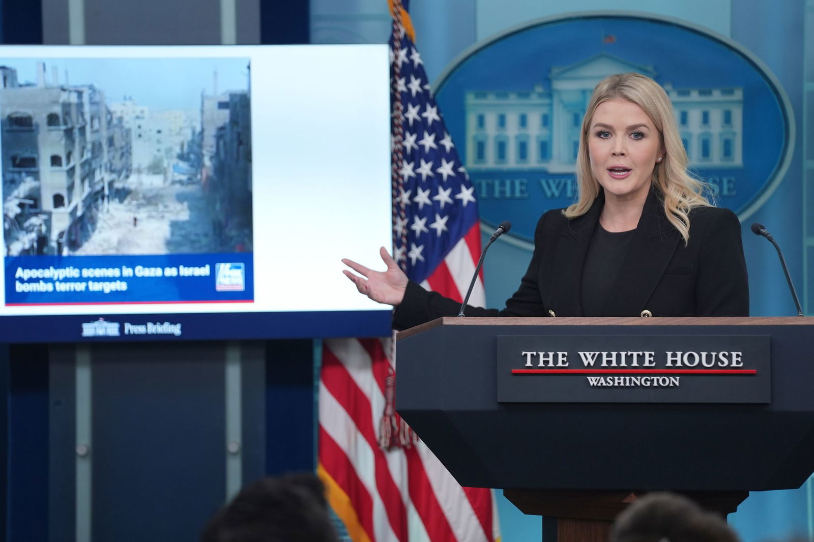 Karoline Leavitt bezeichnete den Gazastreifen als «Abrissgelände», auf dem Menschen nicht leben könnten. 