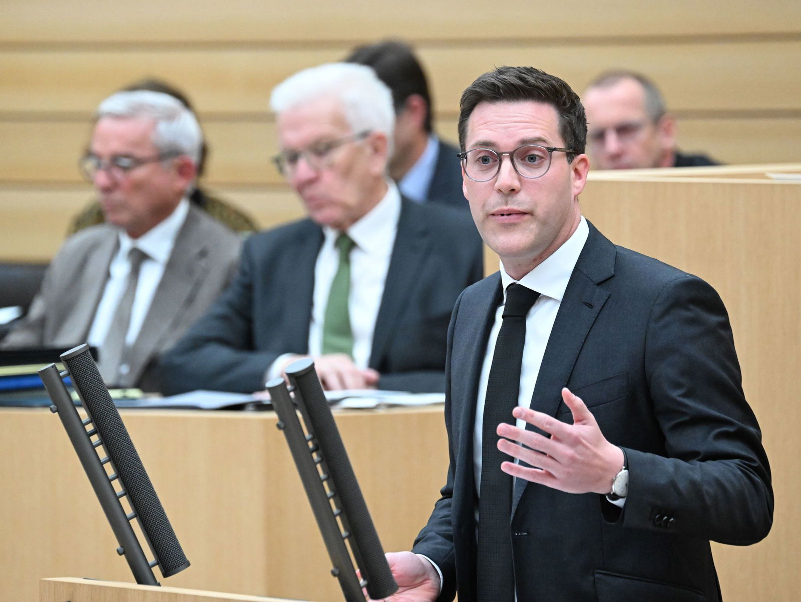 Manuel Hagel und Winfried Kretschmann müssen noch ein Jahr zusammen regieren.