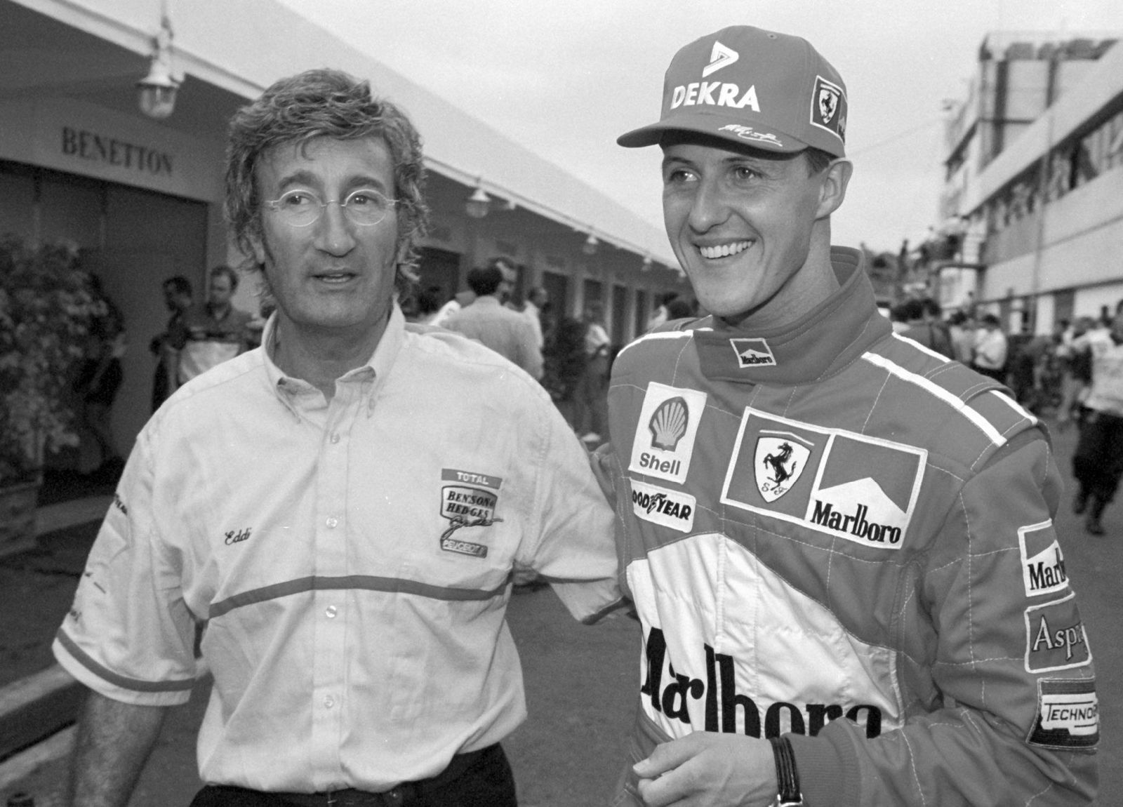 Eddie Jordan (l) war Förderer von Michael Schumacher.