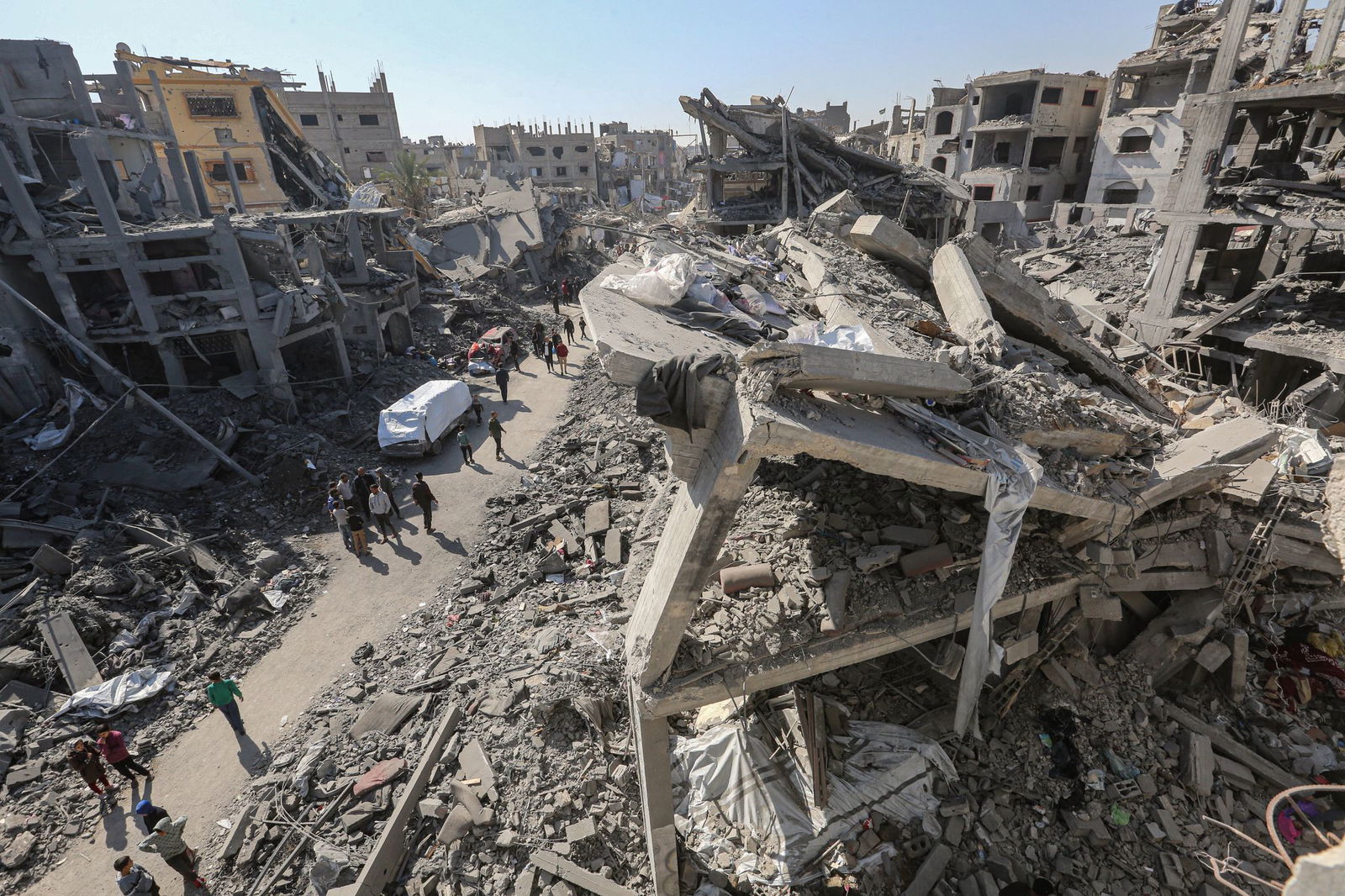 Zerstörte Gebäude östlich der Stadt Gaza. 