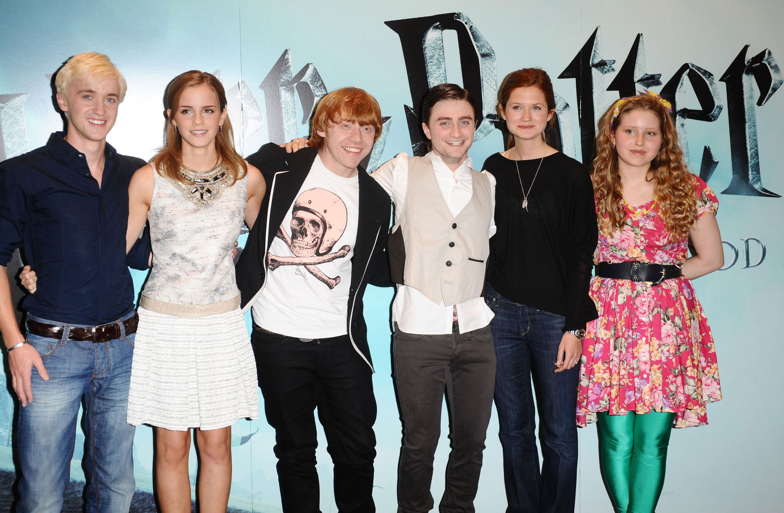 Der Cast von "Harry Potter - und der Halbblutprinz" mit Jessie Cave aka Lavender Brown 