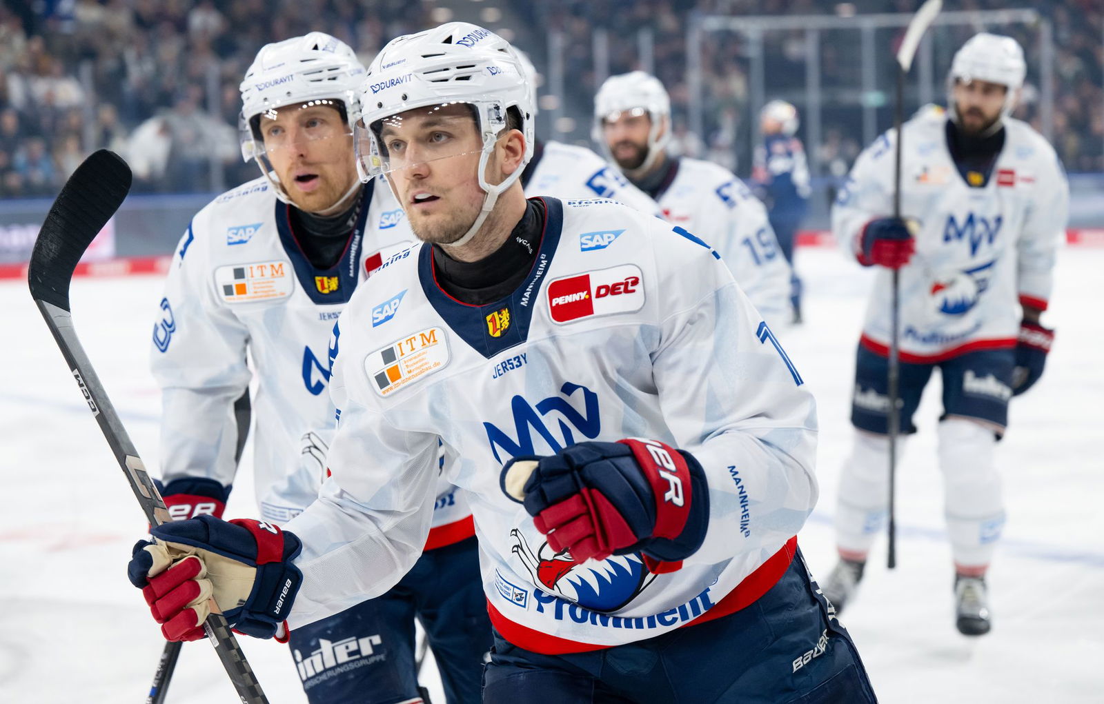 Mannheims Kristian Reichel erzielte in München den wichtigen Führungstreffer für die Adler.