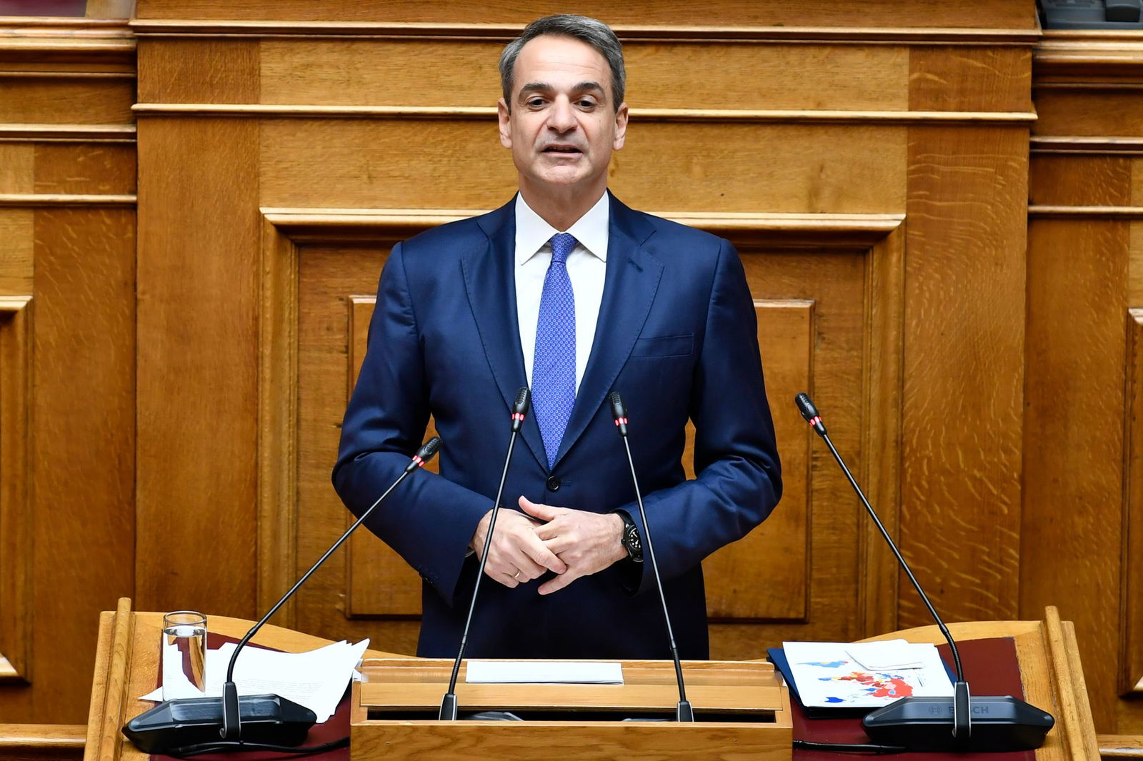 Verspricht, die Bahn auf Vordermann zu bringen: Kyriakos Mitsotakis