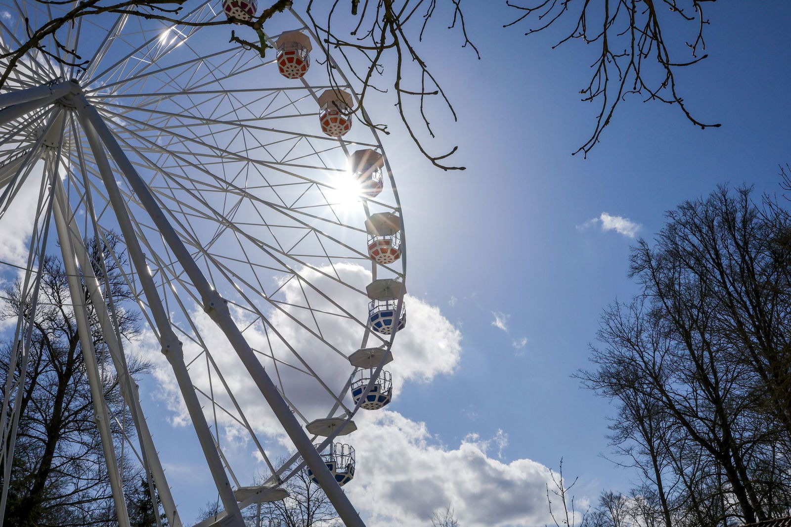 Es gibt auch ein Riesenrad im Freizeitpark Traumland.