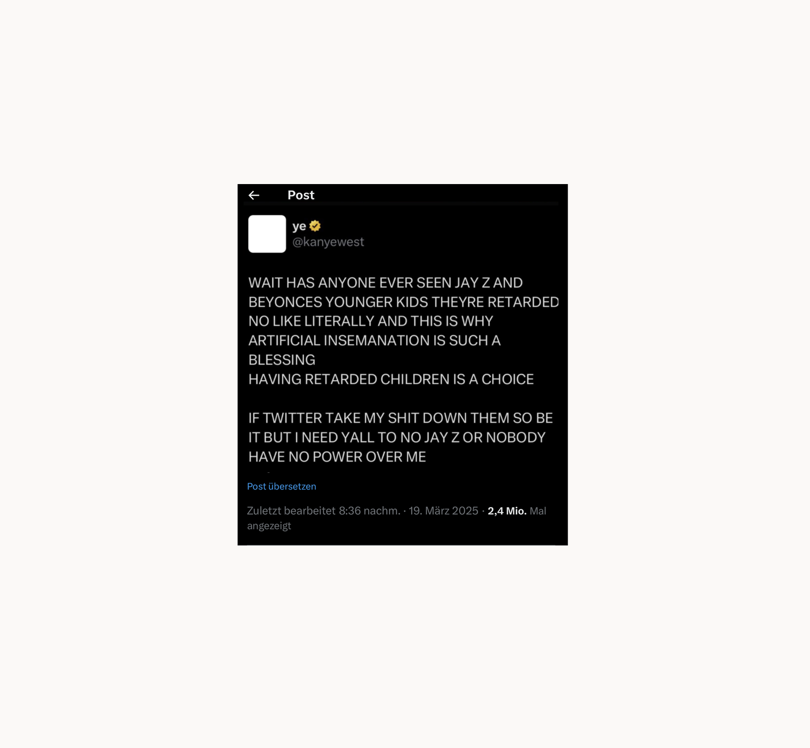 Kanye West - X Hasstirade Jay-Z Beyoncé - Kinder