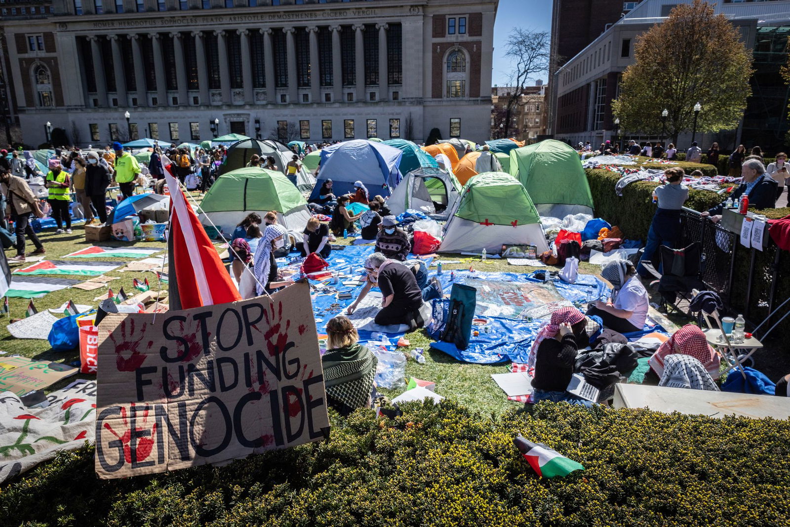 Columbia wurde im vergangenen Frühjahr zum Schauplatz großer propalästinensischer Demonstrationen und Gegenproteste. (Archivbild)