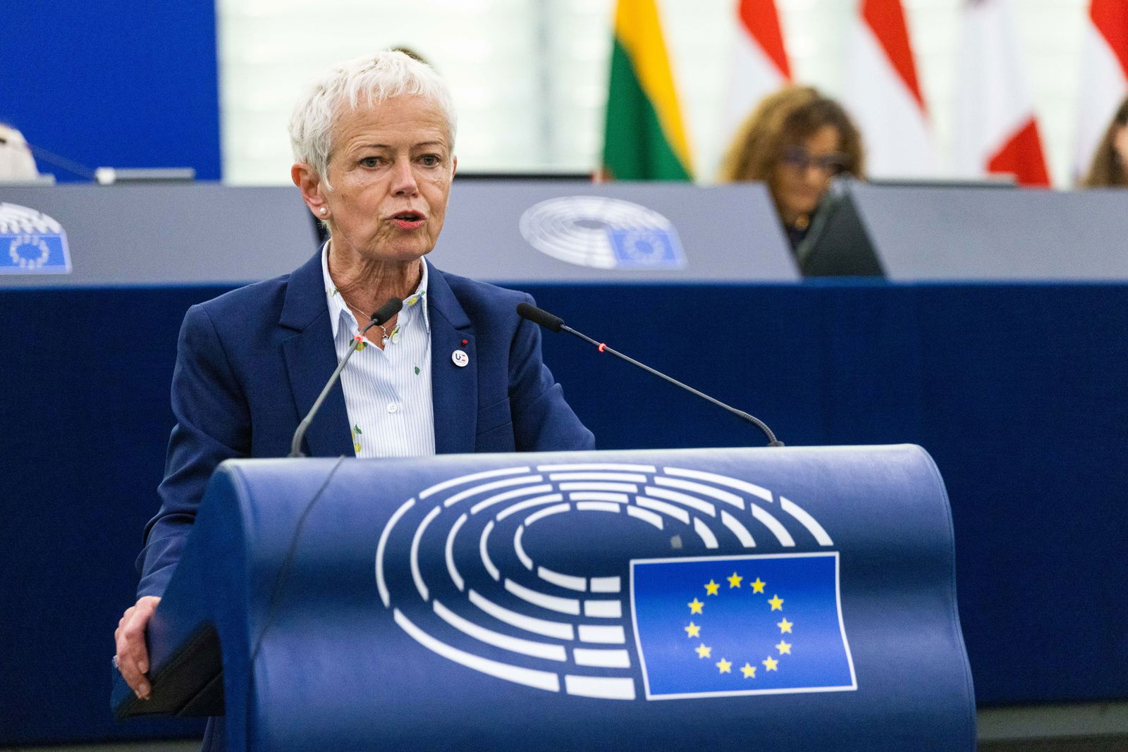 «Die deutsch-französische Zweisprachigkeit ist eine wertvolle Chance: Wir haben die Pflicht, sie zu entwickeln», sagt die französische Abgeordnete Brigitte Klinkert. (Archivbild)