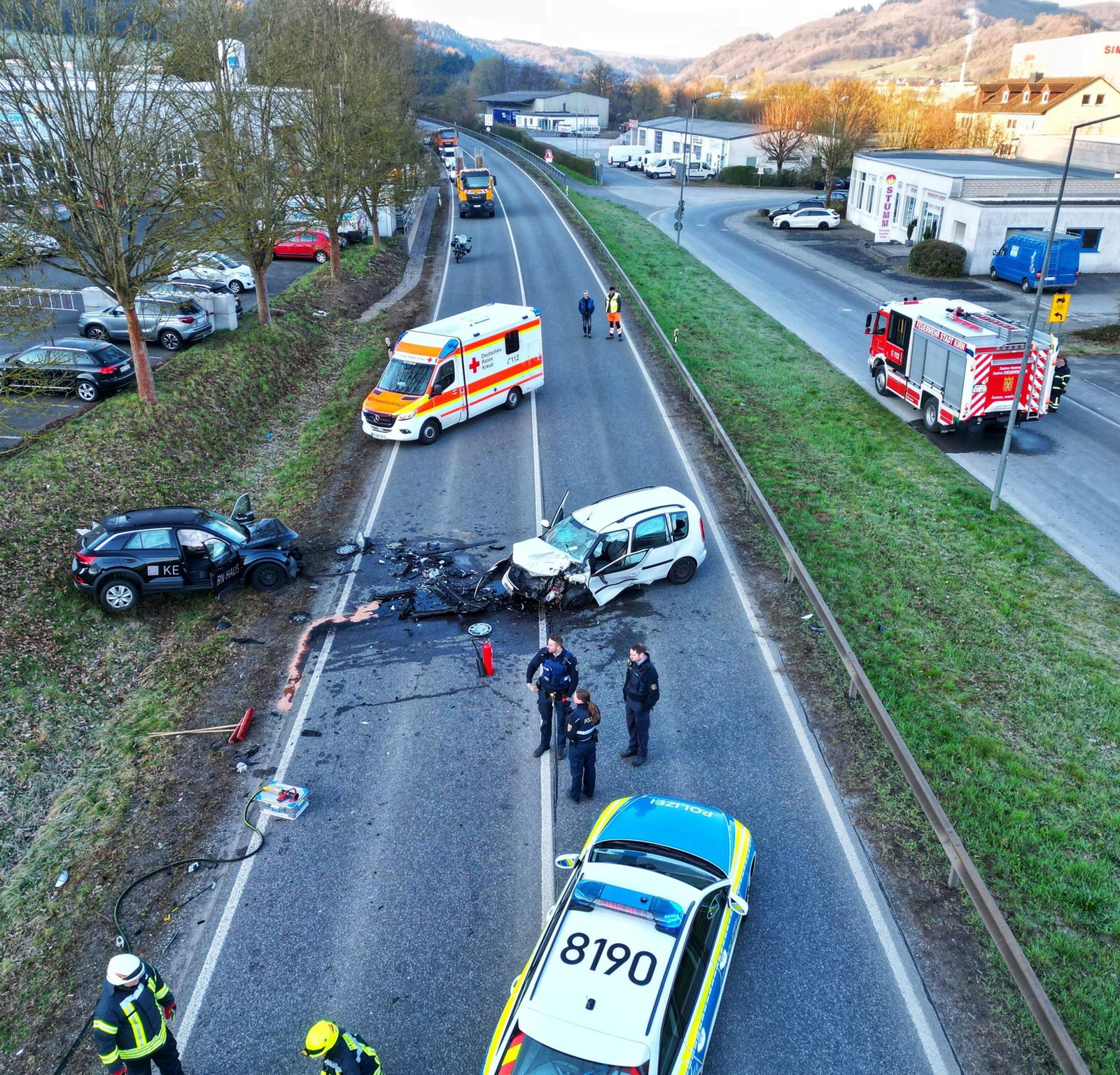 Der Autofahrer geriet plötzlich in den Gegenverkehr