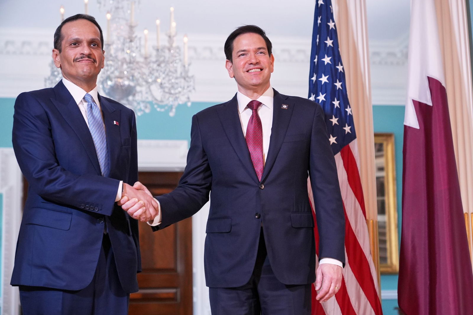 Rubio und Al Thani sprechen in Washington über die Lage im Nahen Osten.