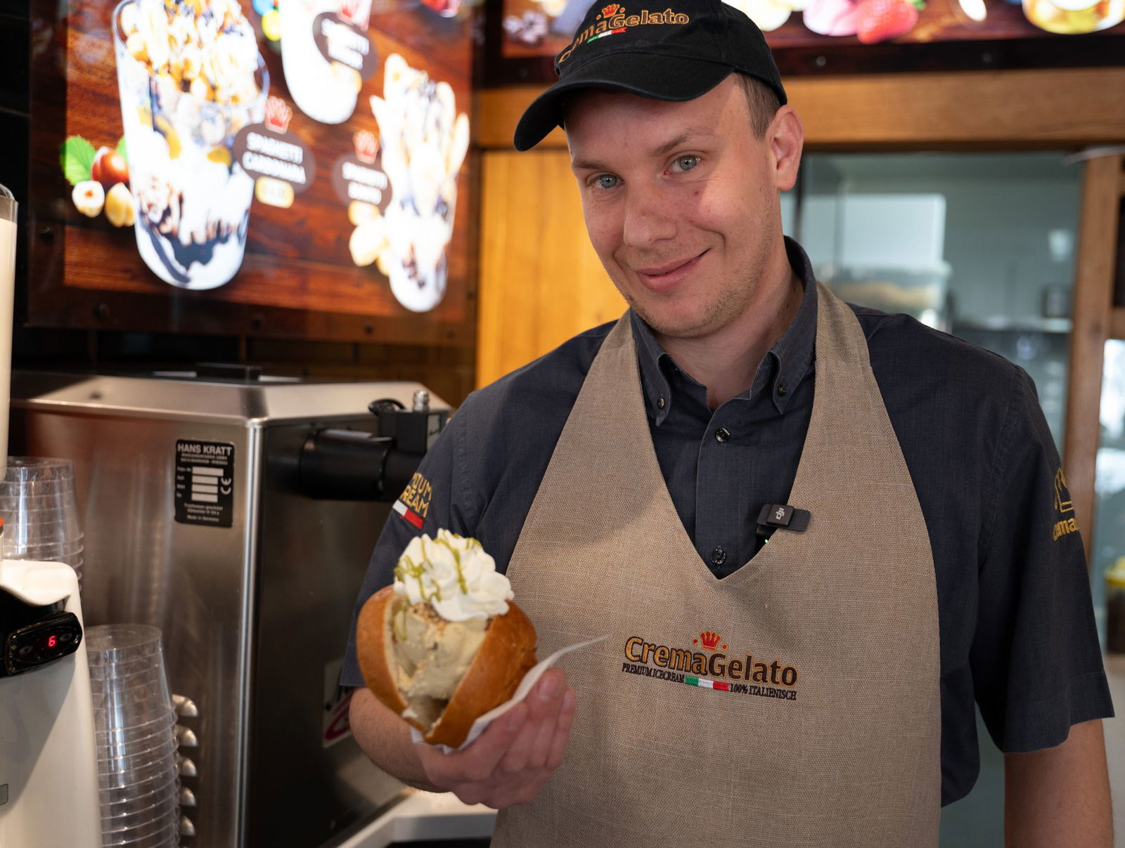 Ein leckerer Sommertrend: Eis in Brioche-Brötchen.