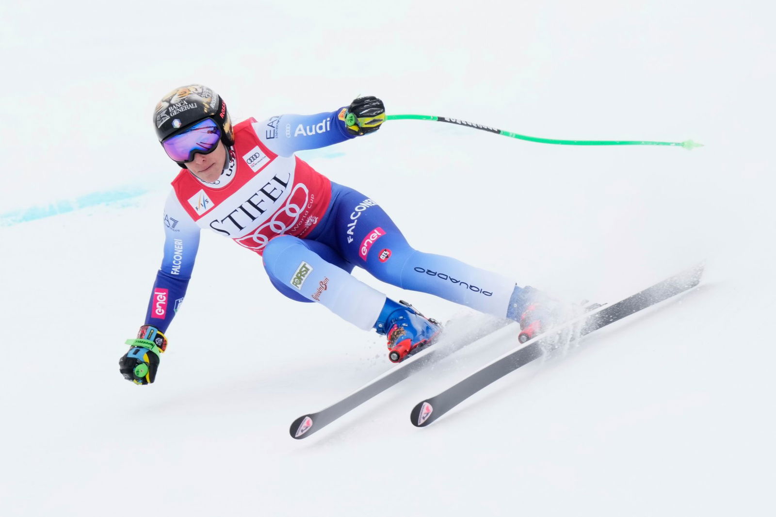 Italiens Skistar Federica Brignone ist bei den nationalen Meisterschaften heftig gestürzt.