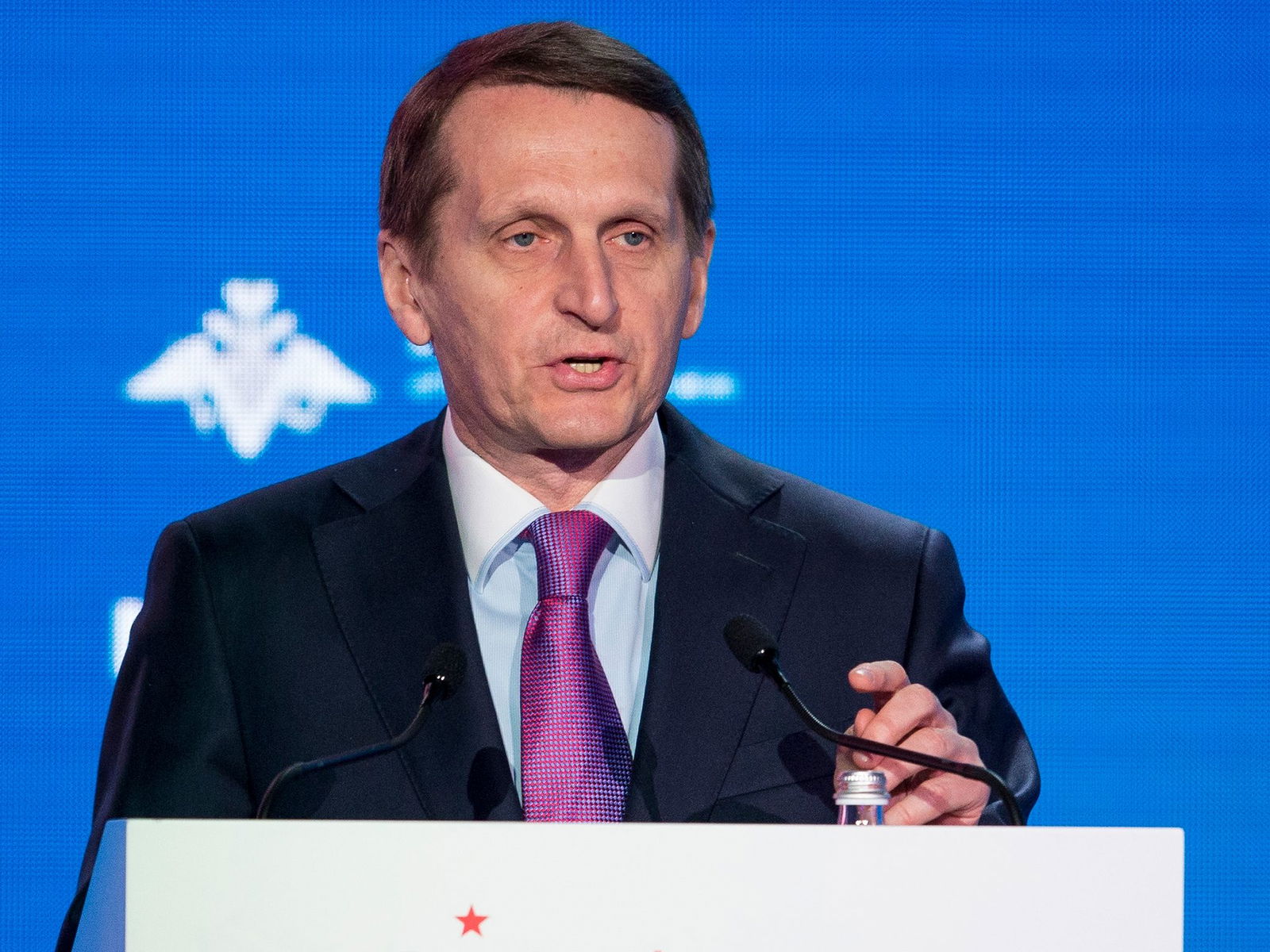 Der russische Auslandsgeheimdienstchef Sergej Naryschkin nennt mehrere Bedingungen für ein Kriegsende in der Ukraine. (Archivbild)