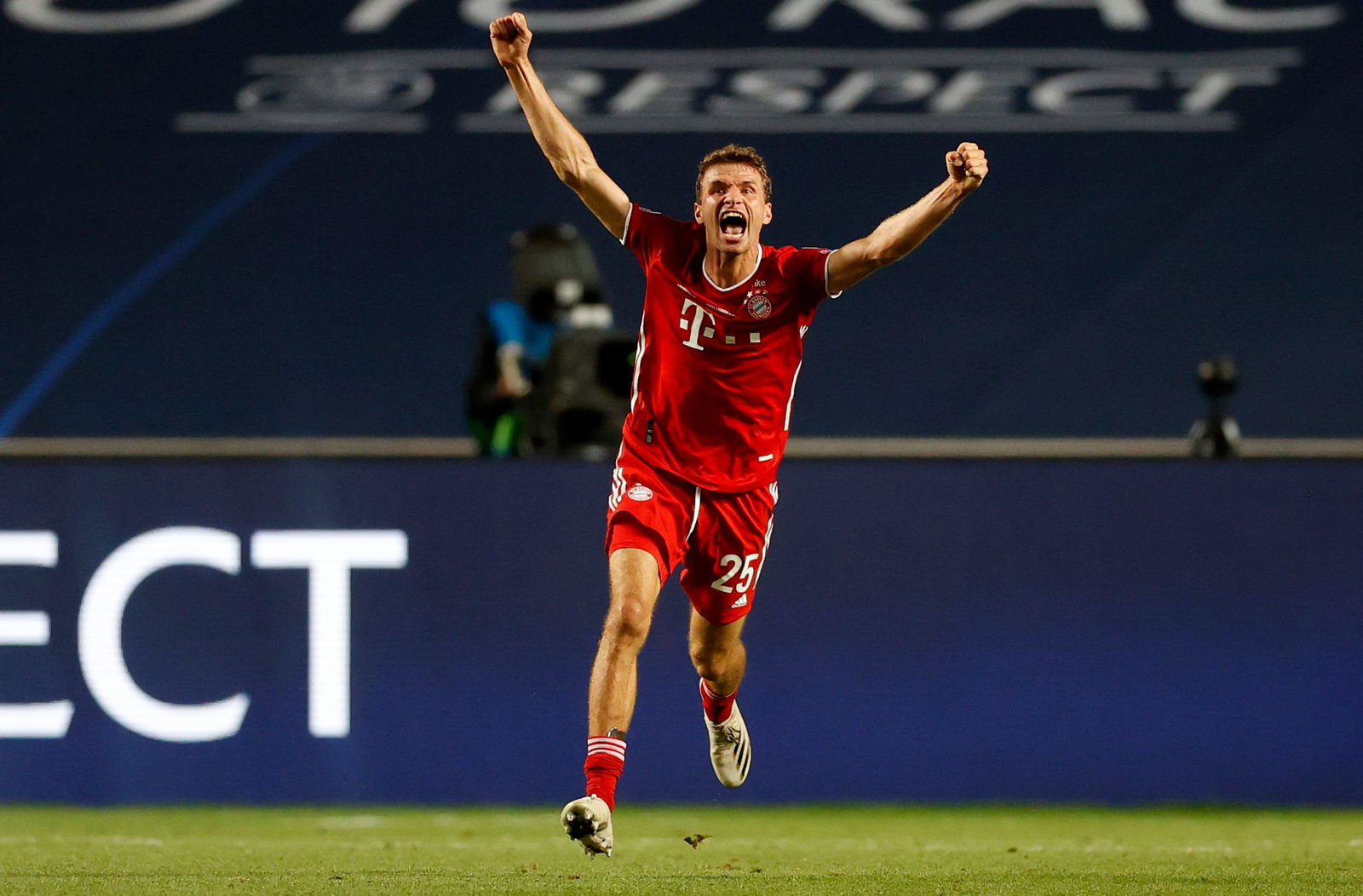 Jubelbilder von Thomas Müller wie hier nach dem Champions-League-Gewinn 2020 prägten seine Bayern-Karriere.