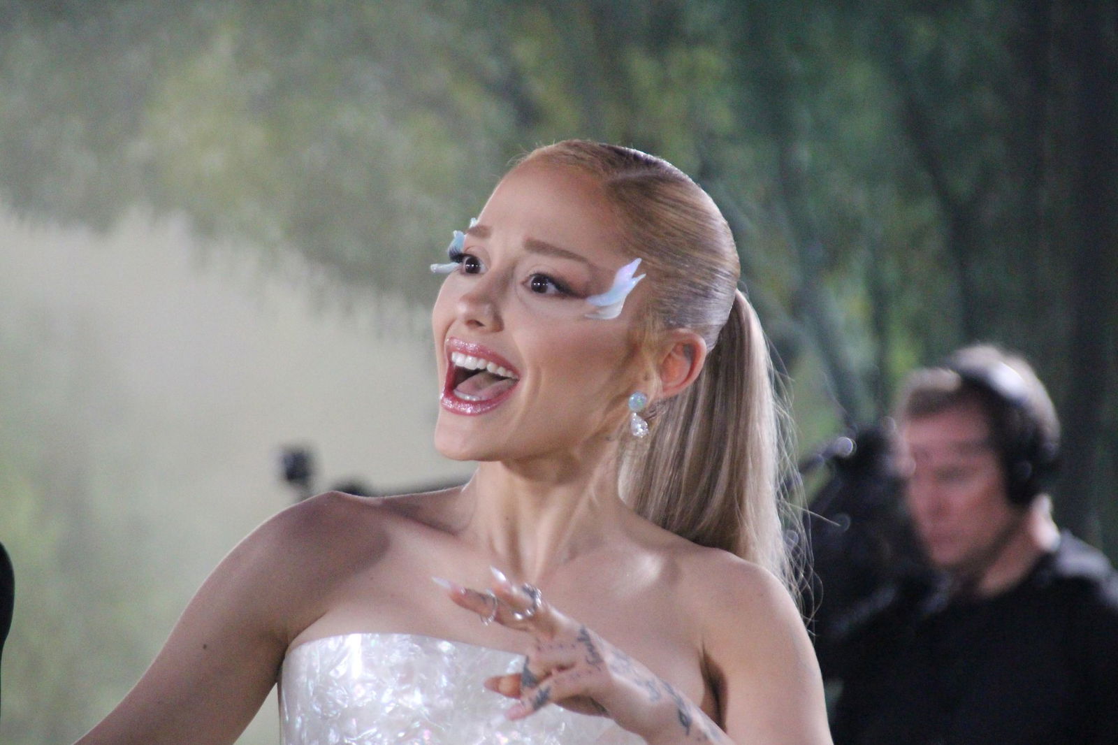 US-Popstar Ariana Grande platziert sich diese Woche auf der Vier der Album-Charts. (Archivfoto) 