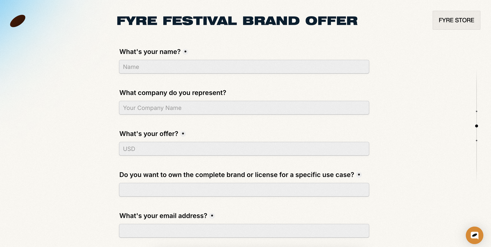 Fyre Festival - Website