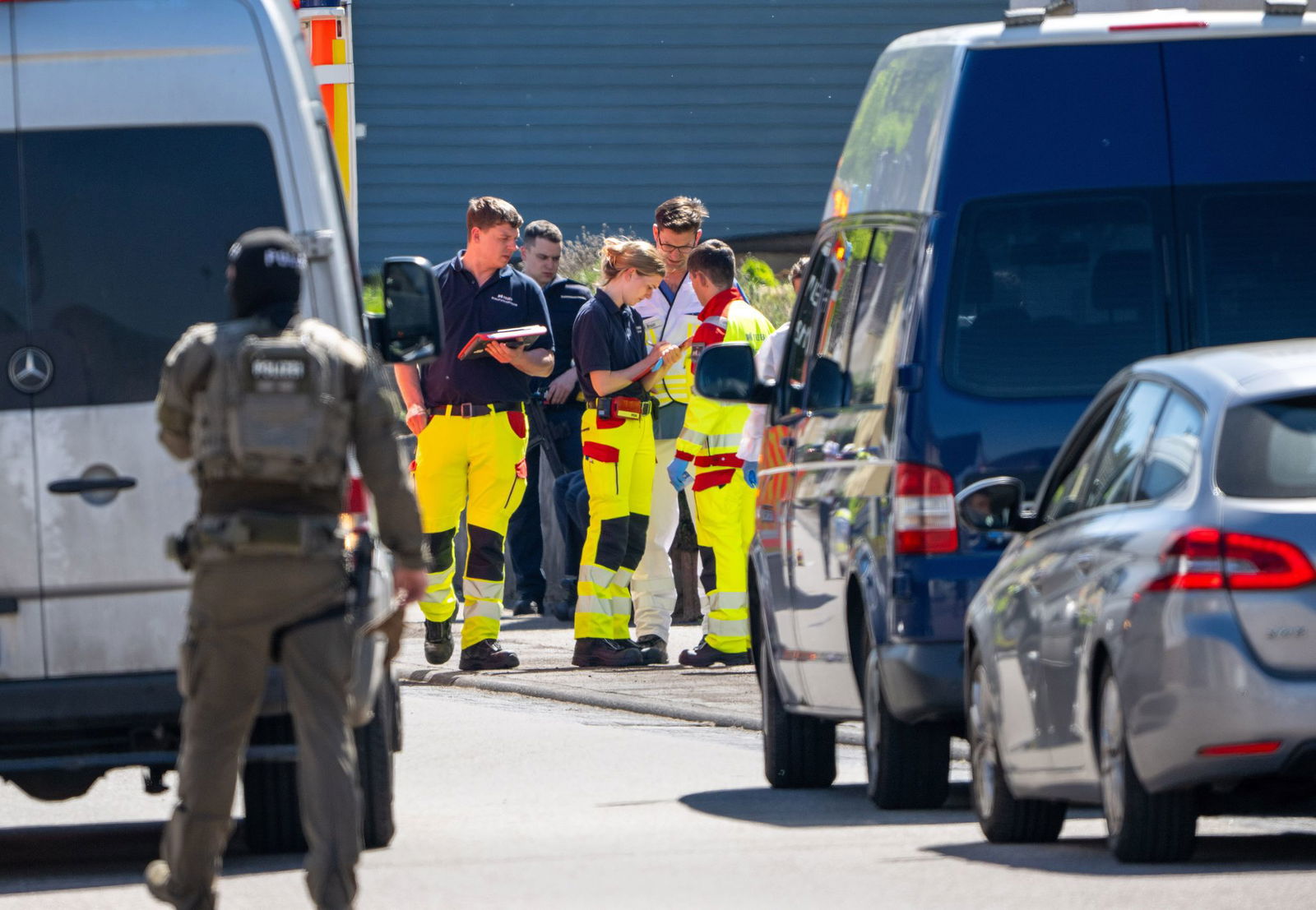 Die Polizei war mit einem Großaufgebot vor Ort.