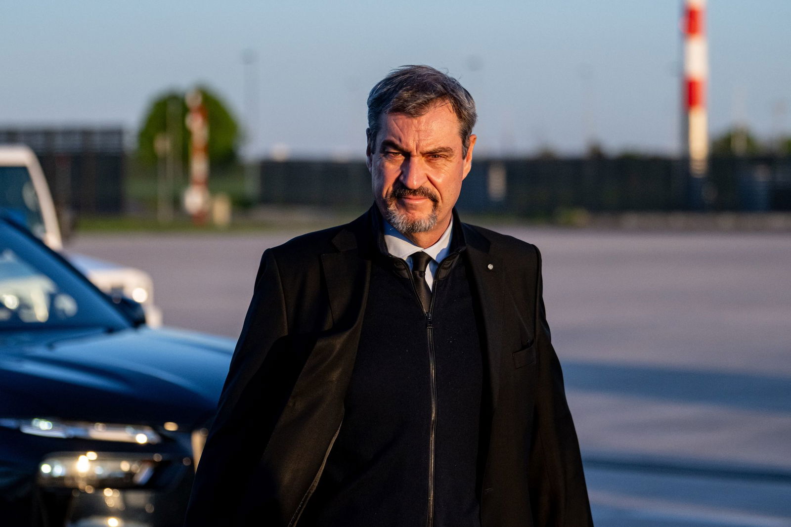 Söder bei der Ankunft in Rom.