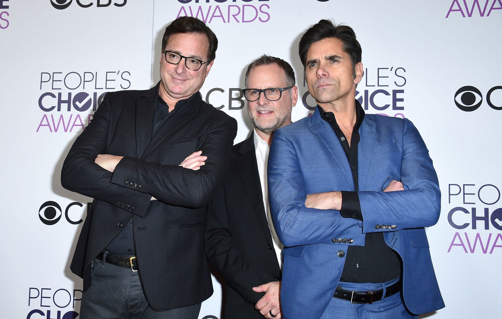 Schauspieler Bob Saget (links), Dave Coulier (Mitte) und John Stamos (rechts) spielten die Hauptrollen in der Sitcom «Fuller House». (Archivbild)