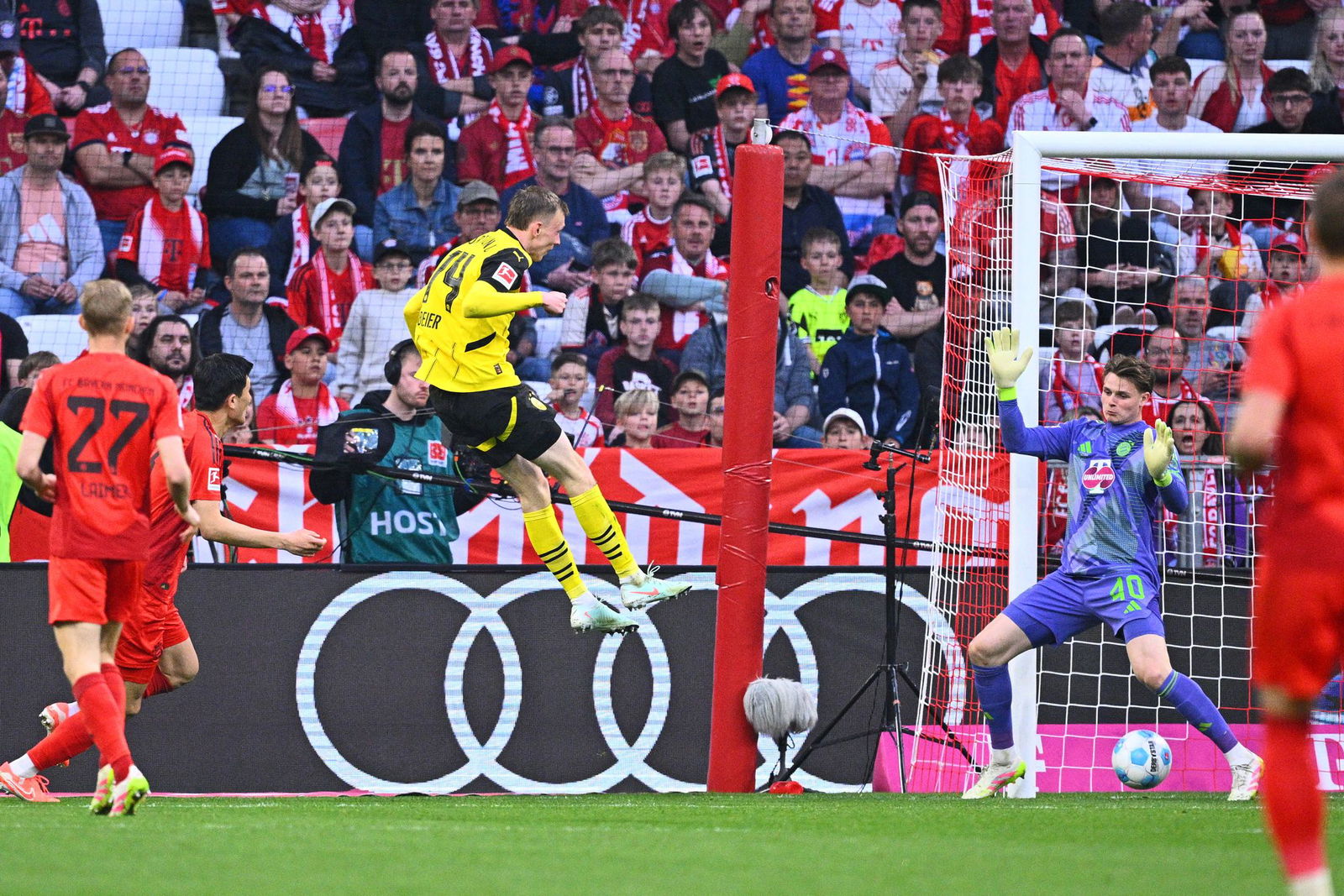 Maxi Beier köpfte zur BVB-Führung ein.