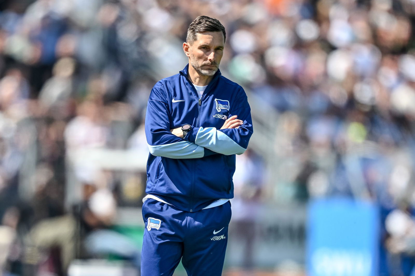 Stefan Leitl bleibt mit der Hertha zum fünften Mal ungeschlagen.