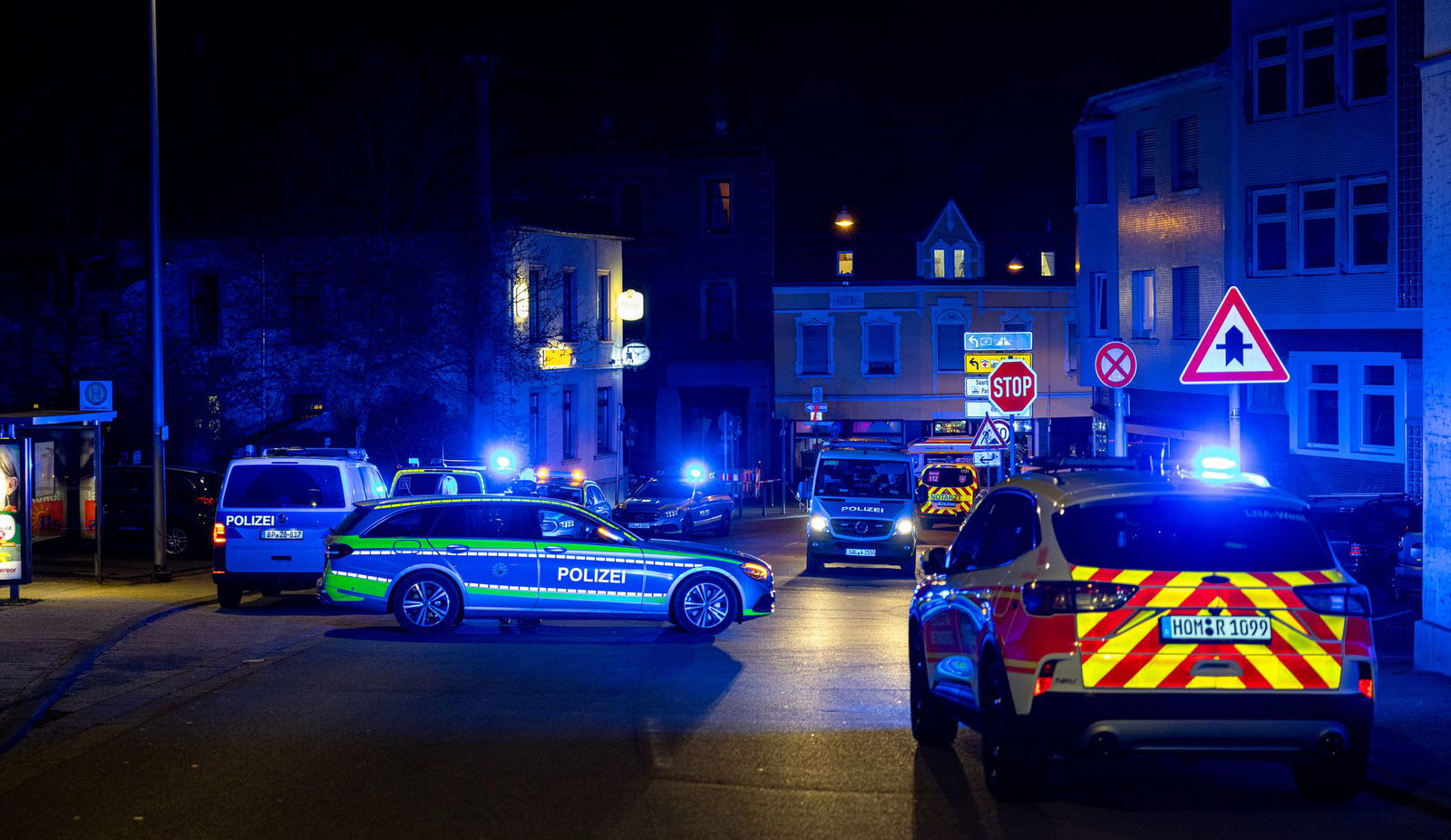 In der Nacht war die Polizei in Saarbrücken vor Ort. 