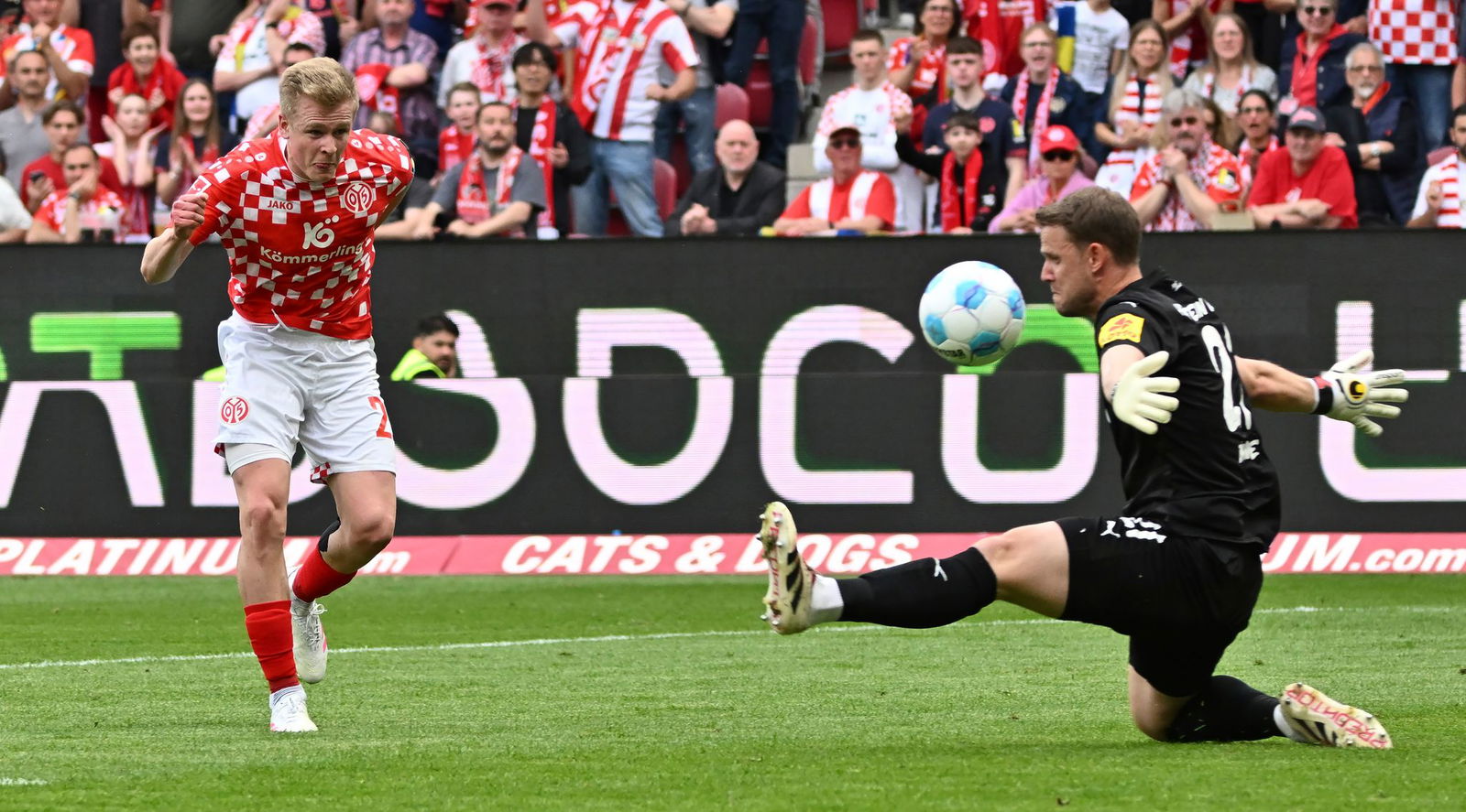 Verpasste die Führung für Mainz: Nationalspieler Jonathan Burkardt.
