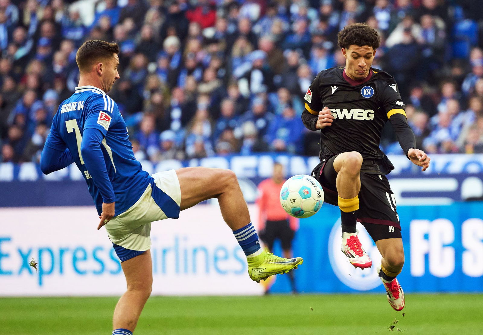 Louey Ben Farhat (r.) spielte beim Karlsruher SC zuletzt groß auf.