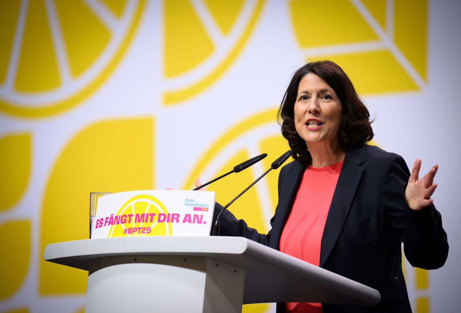 Daniela Schmitt, Landesvorsitzende der FDP Rheinland-Pfalz, scheiterte bei der Wahl zum Präsidium.